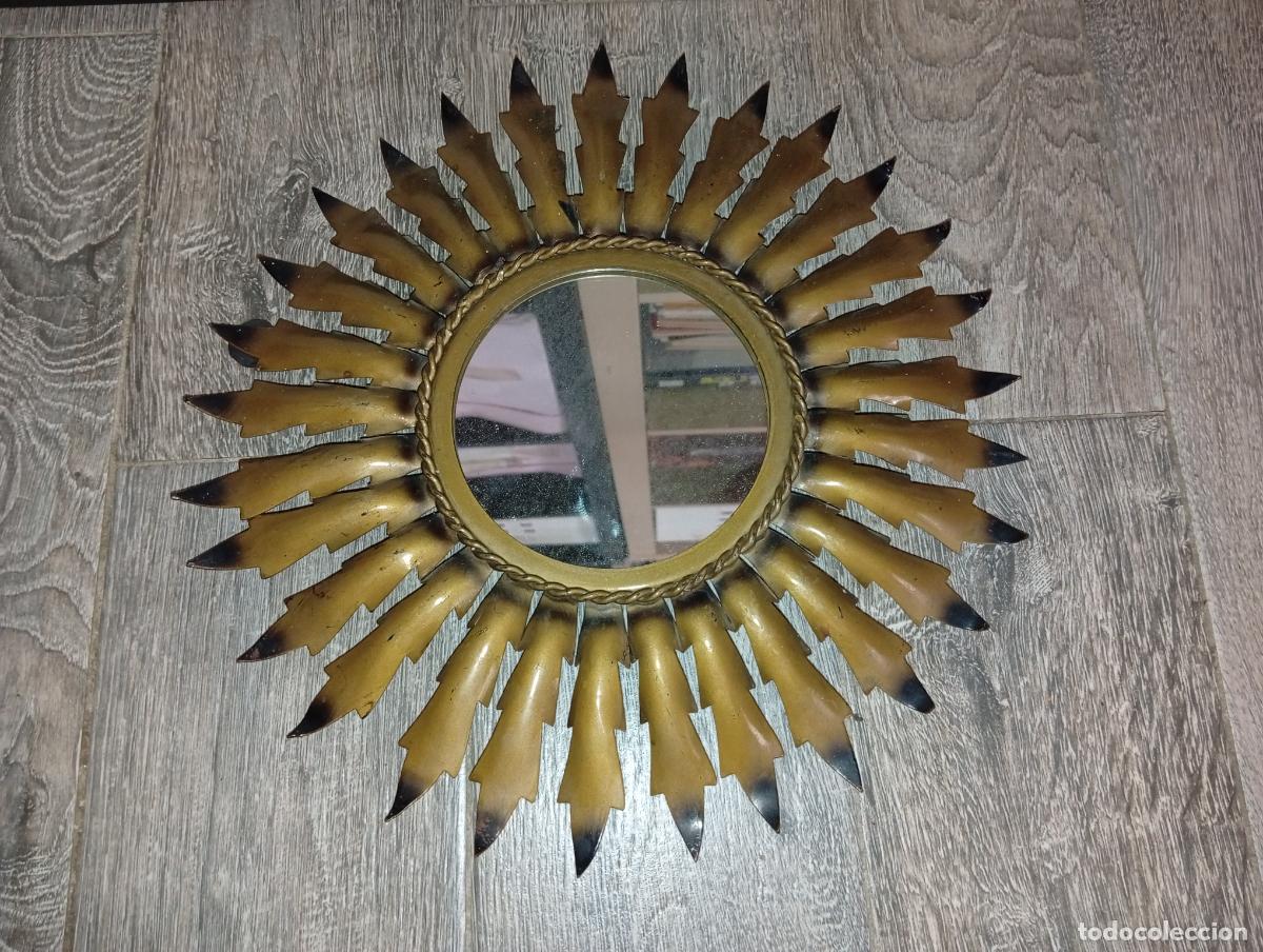 Antig&uuml;edades: Espejo Art deco tipo sol vintage 45 cms - Foto 1