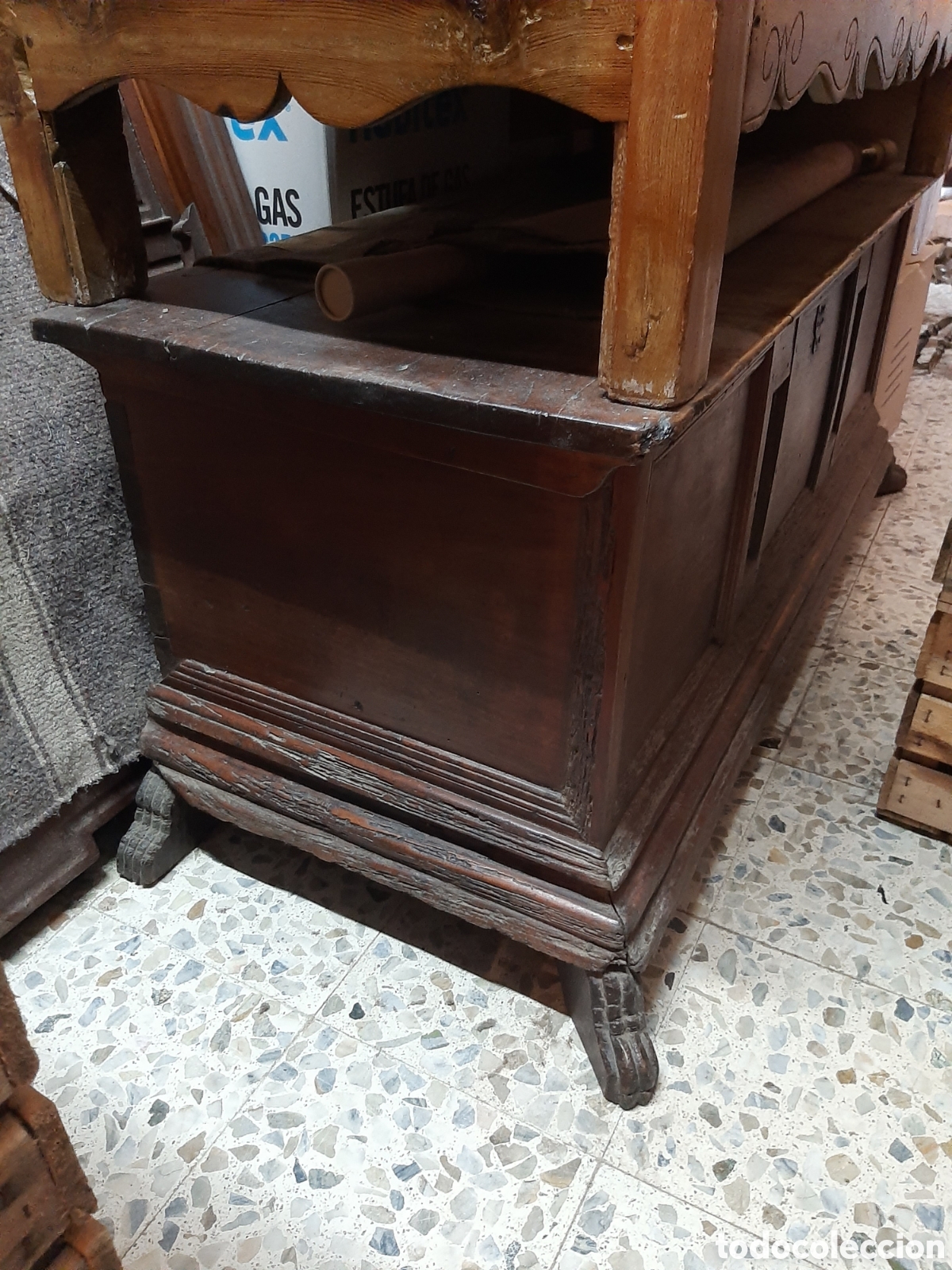 Antig&uuml;edades: GRAN ARC&Oacute;N ANTIGUO DE NOGAL - Foto 4