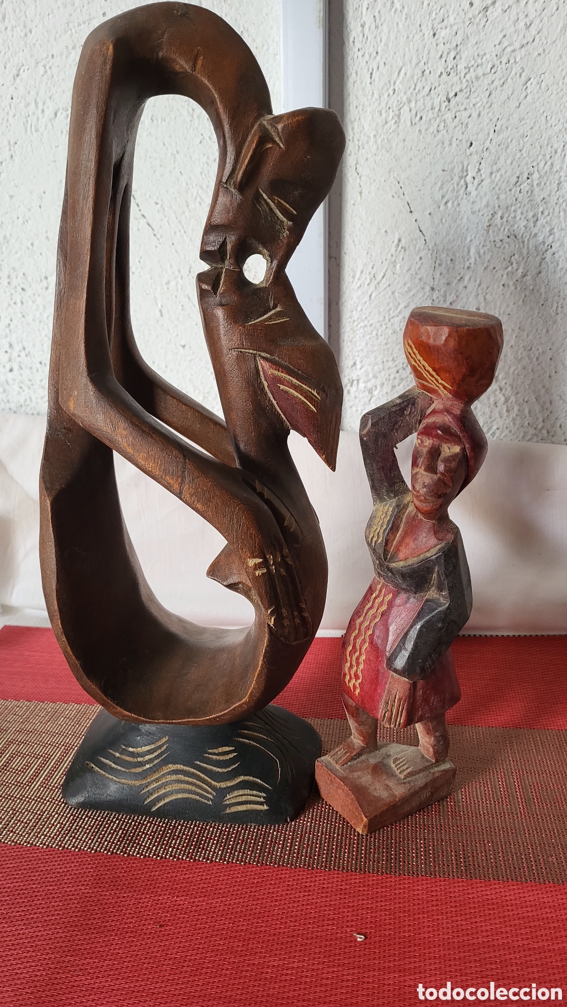 Antig&uuml;edades: Figuras antiguas Africanas madera - Foto 2