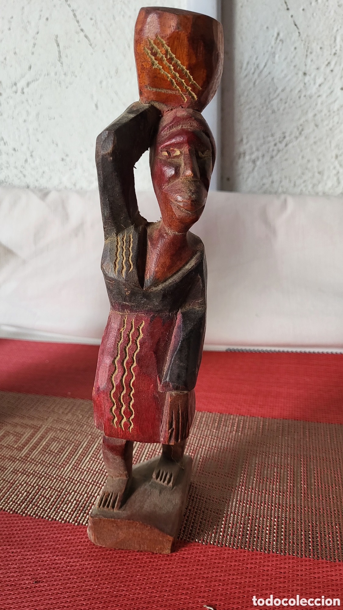 Antig&uuml;edades: Figuras antiguas Africanas madera - Foto 4