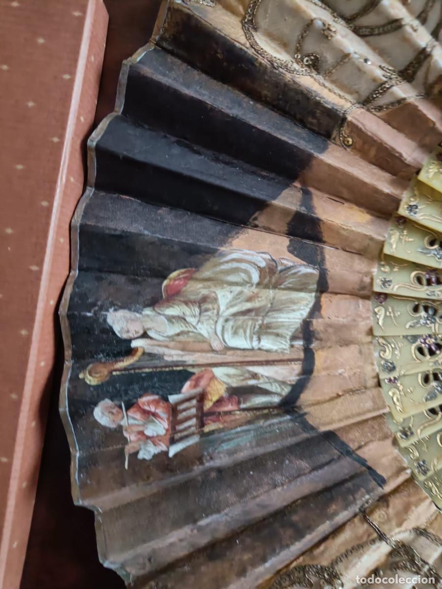 Antig&uuml;edades: ABANICO MODERNISTA CON ESTUCHE - Foto 5