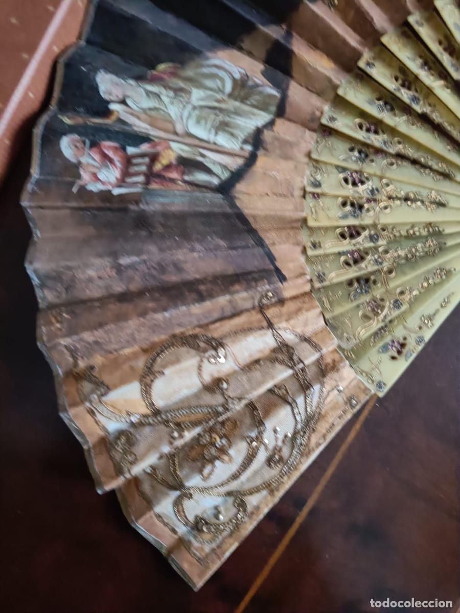 Antig&uuml;edades: ABANICO MODERNISTA CON ESTUCHE - Foto 6