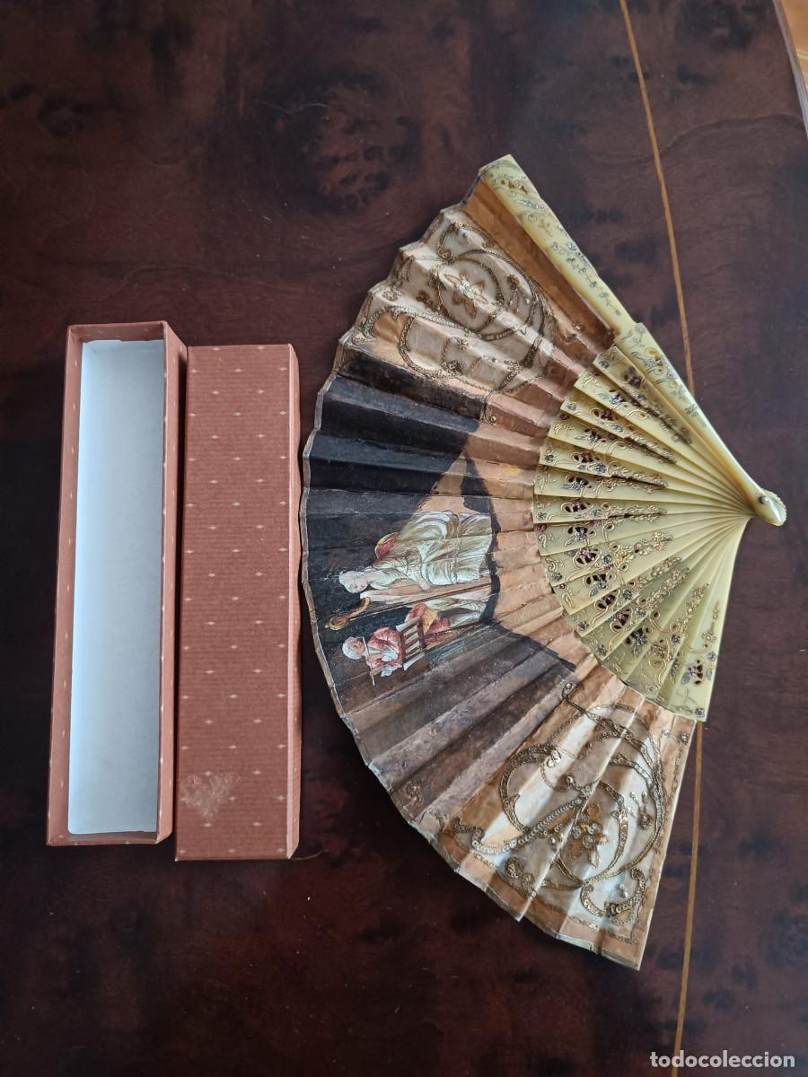 Antig&uuml;edades: ABANICO MODERNISTA CON ESTUCHE - Foto 7