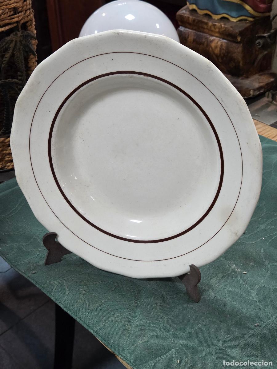 Antig&uuml;edades: plato de ceramica hondo - Foto 1