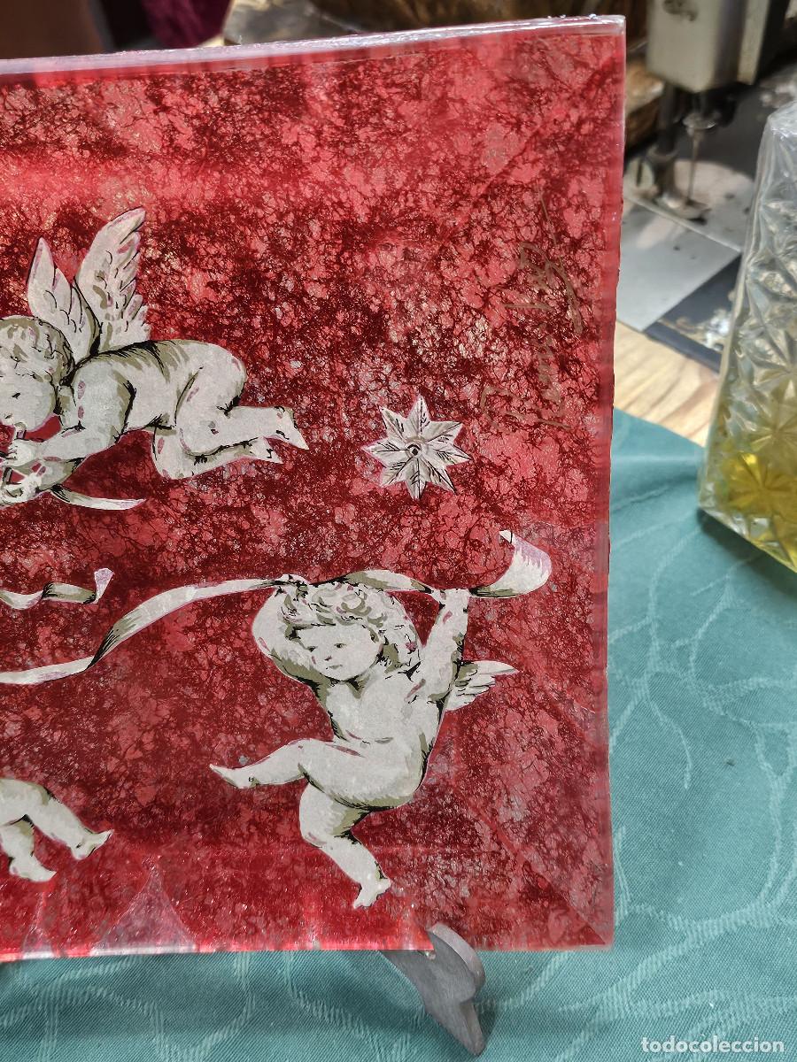 Antig&uuml;edades: bandeja de cristal vintage - Foto 3