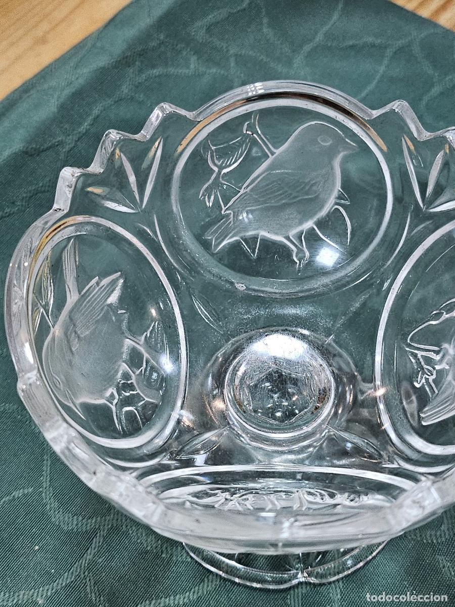 Antig&uuml;edades: copon de cristal labrado antiguo - Foto 2