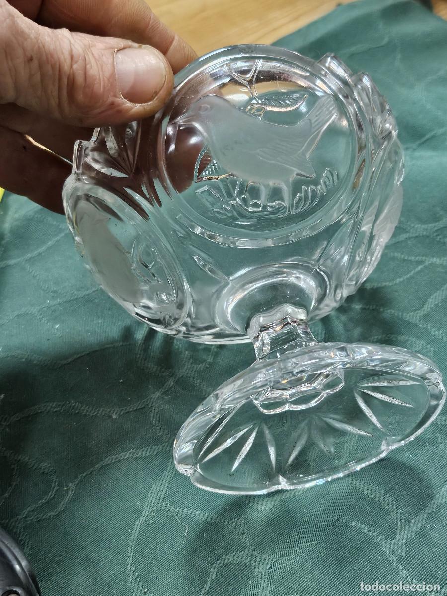 Antig&uuml;edades: copon de cristal labrado antiguo - Foto 5