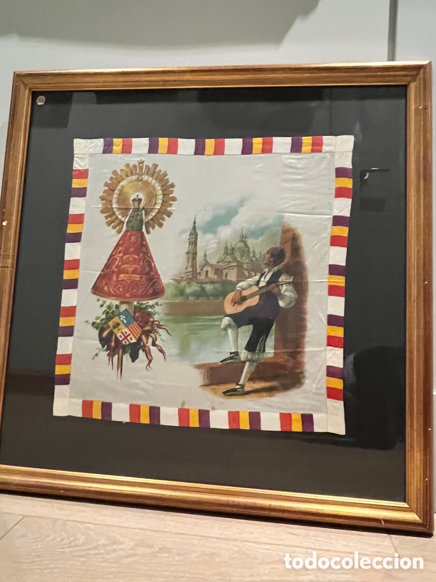 Antig&uuml;edades: Seda pintada virgen del Pilar - Foto 2