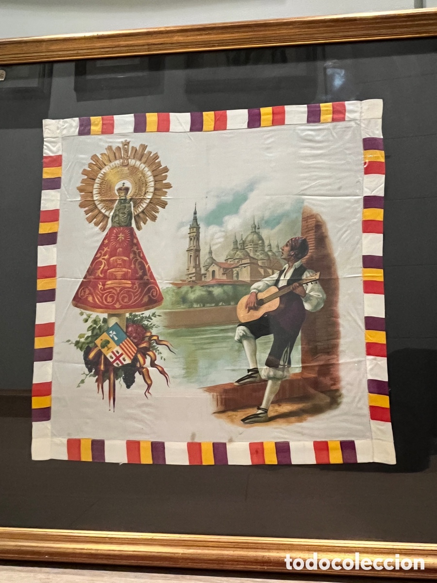 Antig&uuml;edades: Seda pintada virgen del Pilar - Foto 3