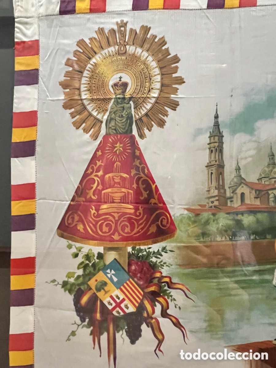 Antig&uuml;edades: Seda pintada virgen del Pilar - Foto 4