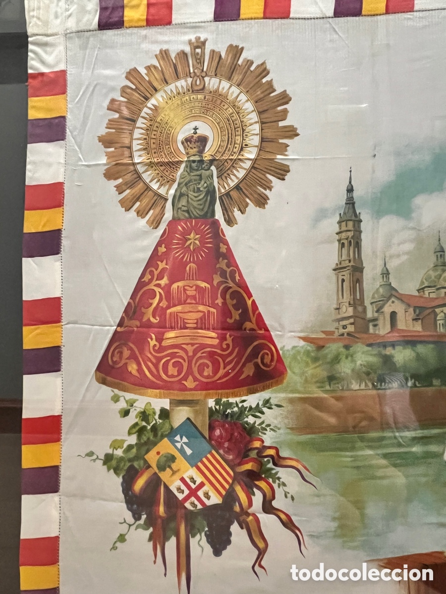 Antig&uuml;edades: Seda pintada virgen del Pilar - Foto 5