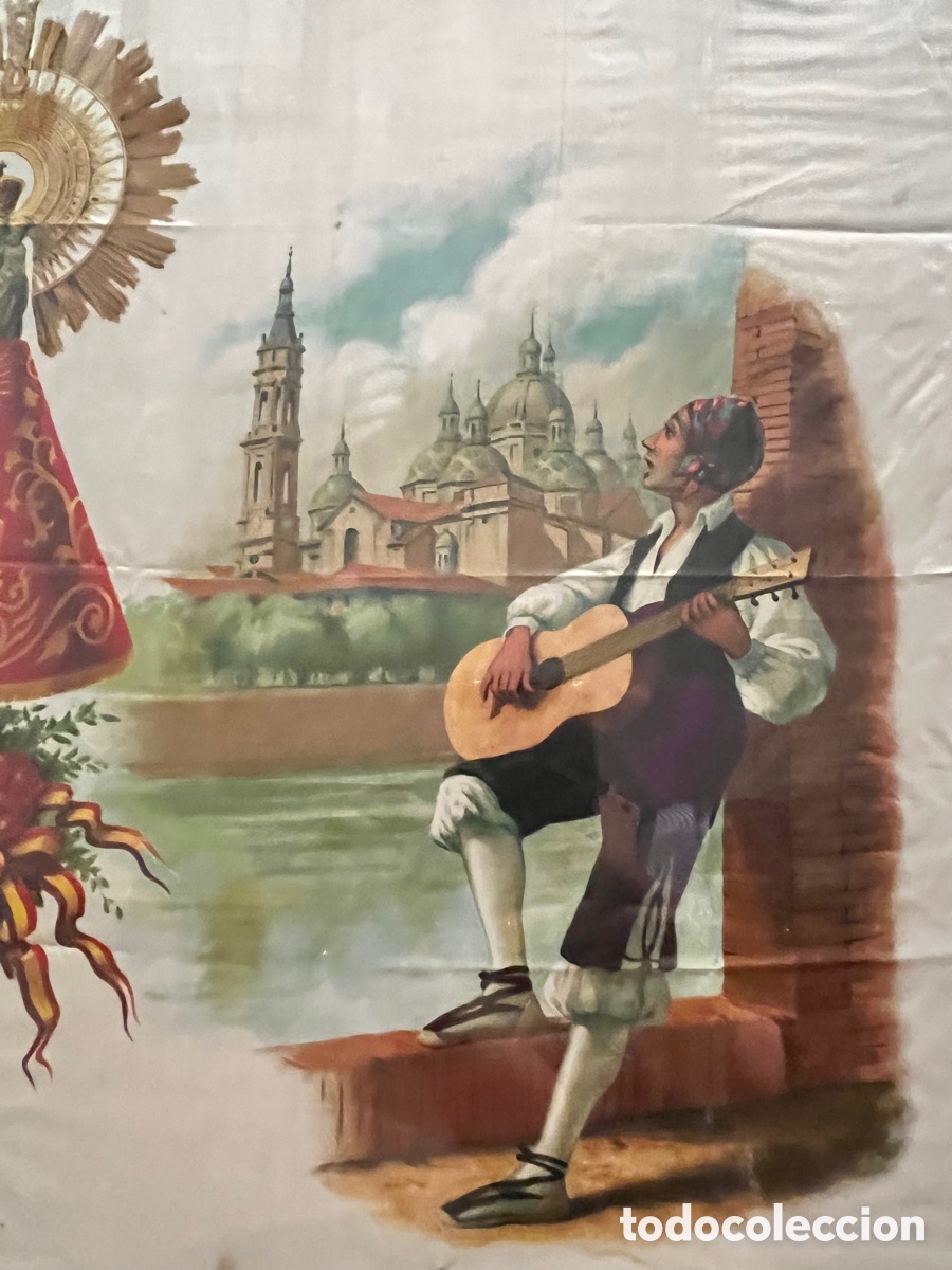 Antig&uuml;edades: Seda pintada virgen del Pilar - Foto 6