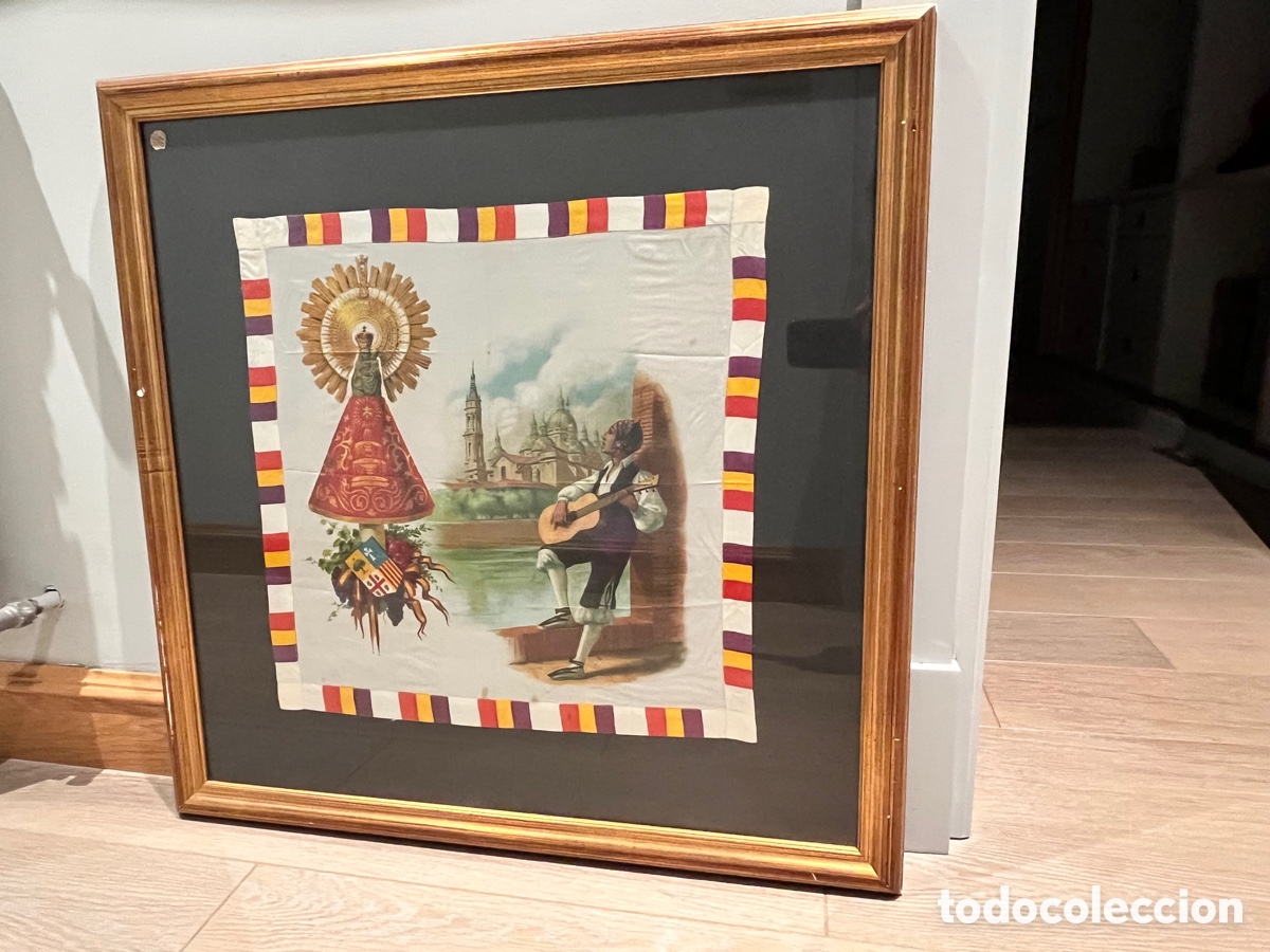 Antig&uuml;edades: Seda pintada virgen del Pilar - Foto 1