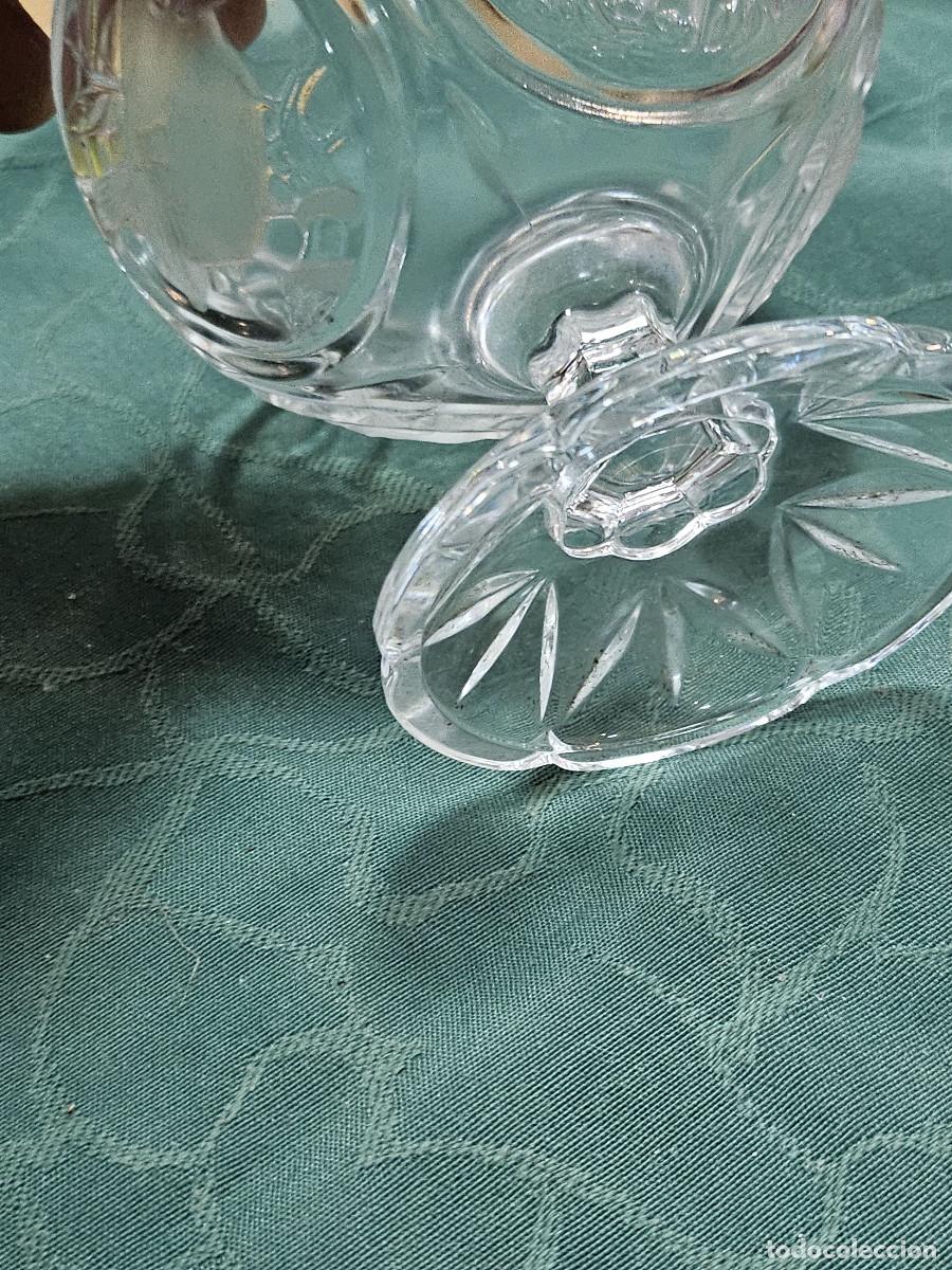 Antig&uuml;edades: copon de cristal labrado antiguo - Foto 3