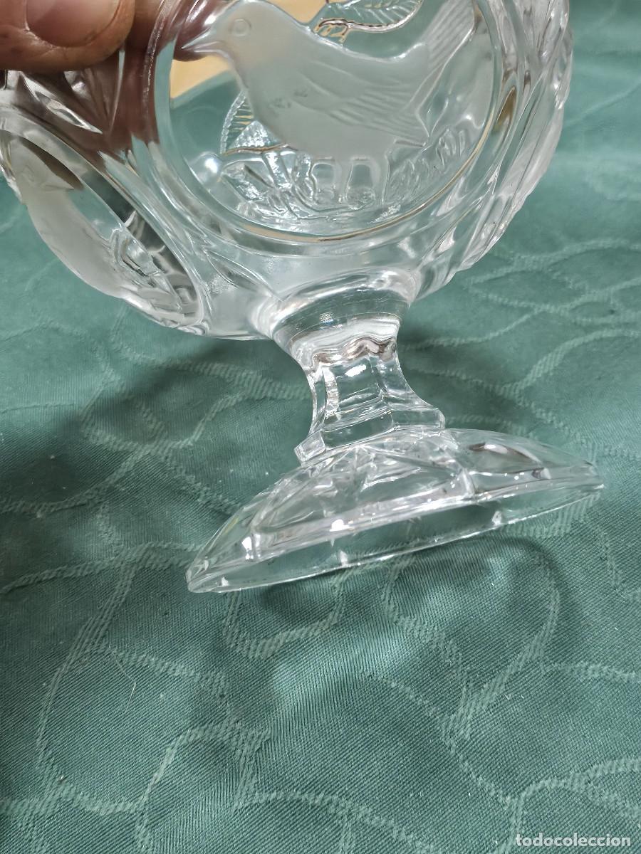 Antig&uuml;edades: copon de cristal labrado antiguo - Foto 4