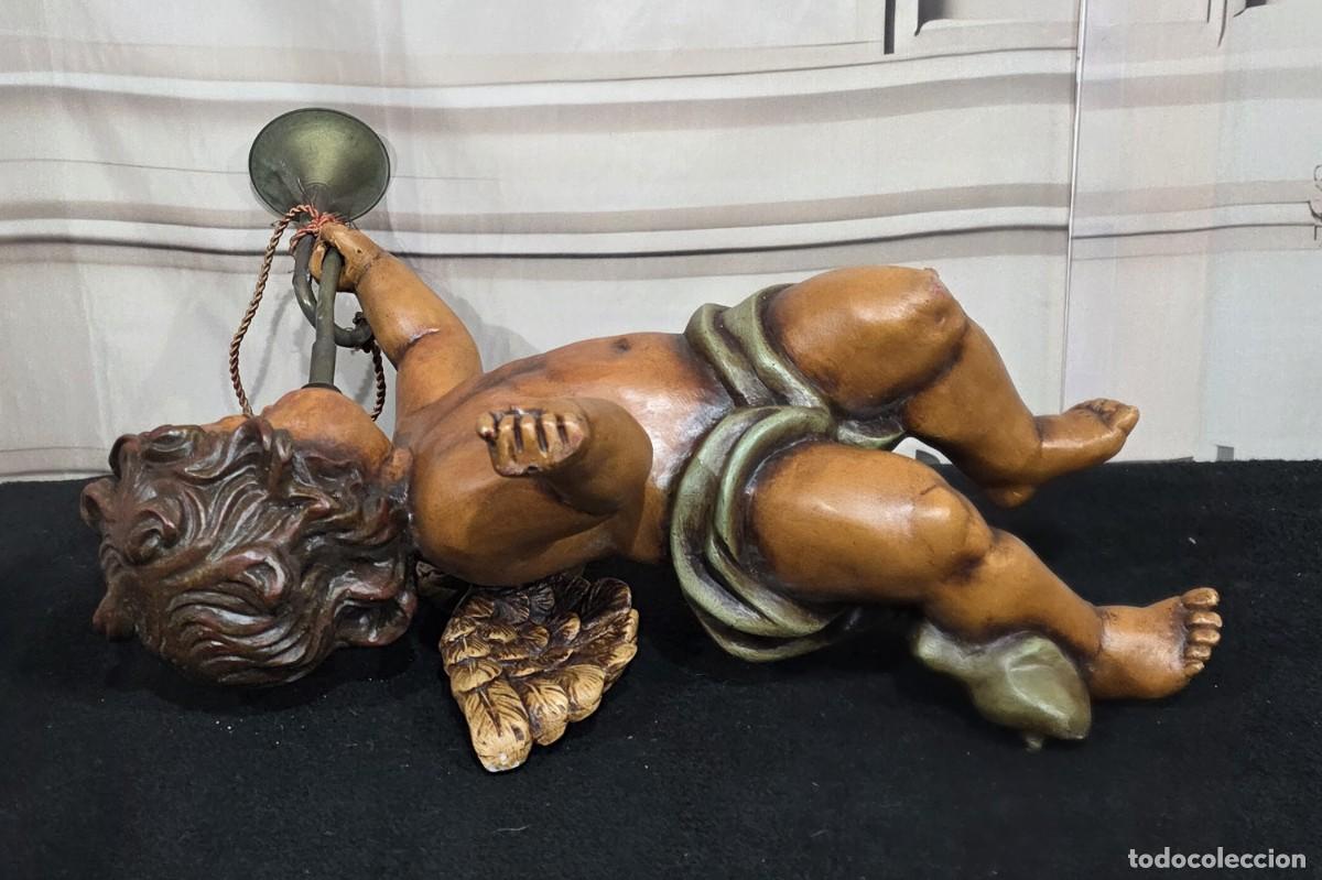 Antig&uuml;edades: Figura de putto (querub&iacute;n) de estilo barroco - Foto 5
