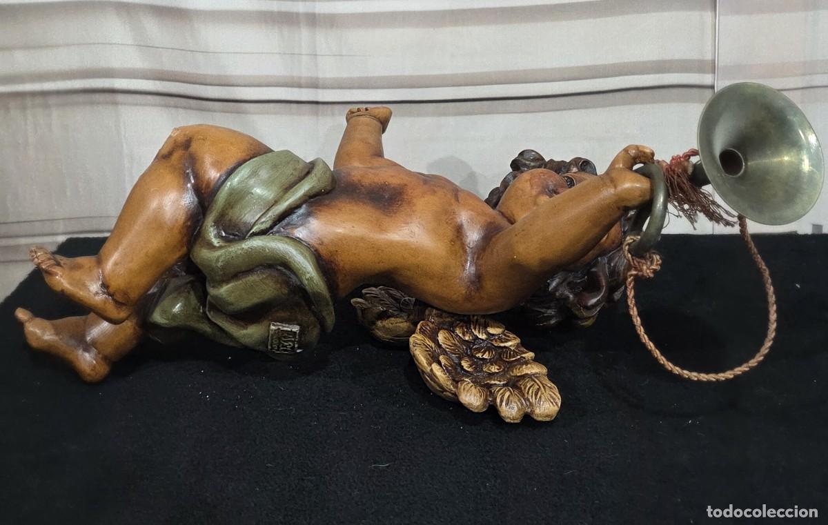 Antig&uuml;edades: Figura de putto (querub&iacute;n) de estilo barroco - Foto 6