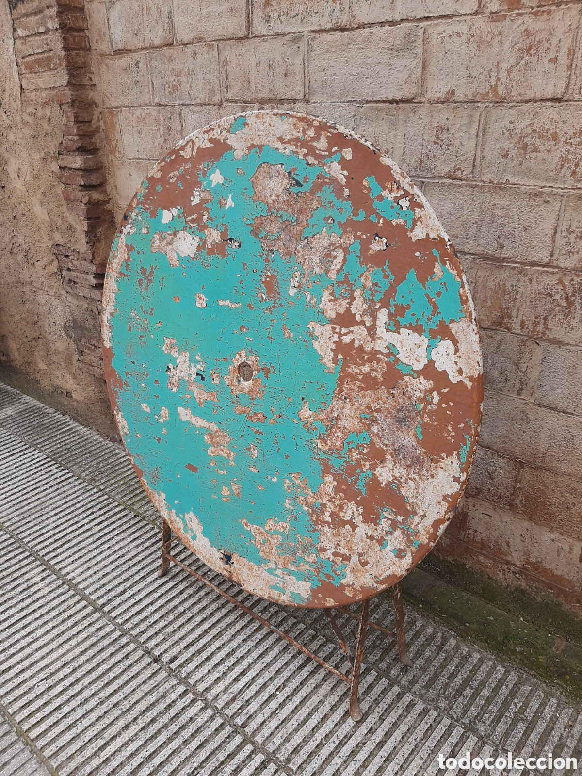 Antig&uuml;edades: Mesa abatible francesa de jardin - Foto 3