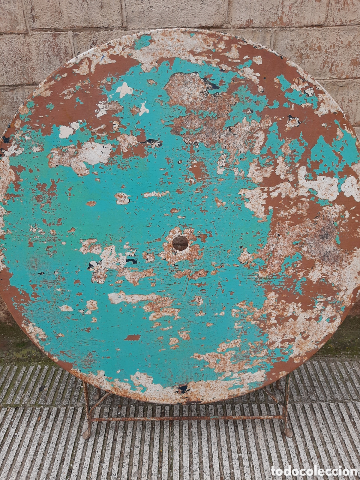 Antig&uuml;edades: Mesa abatible francesa de jardin - Foto 4