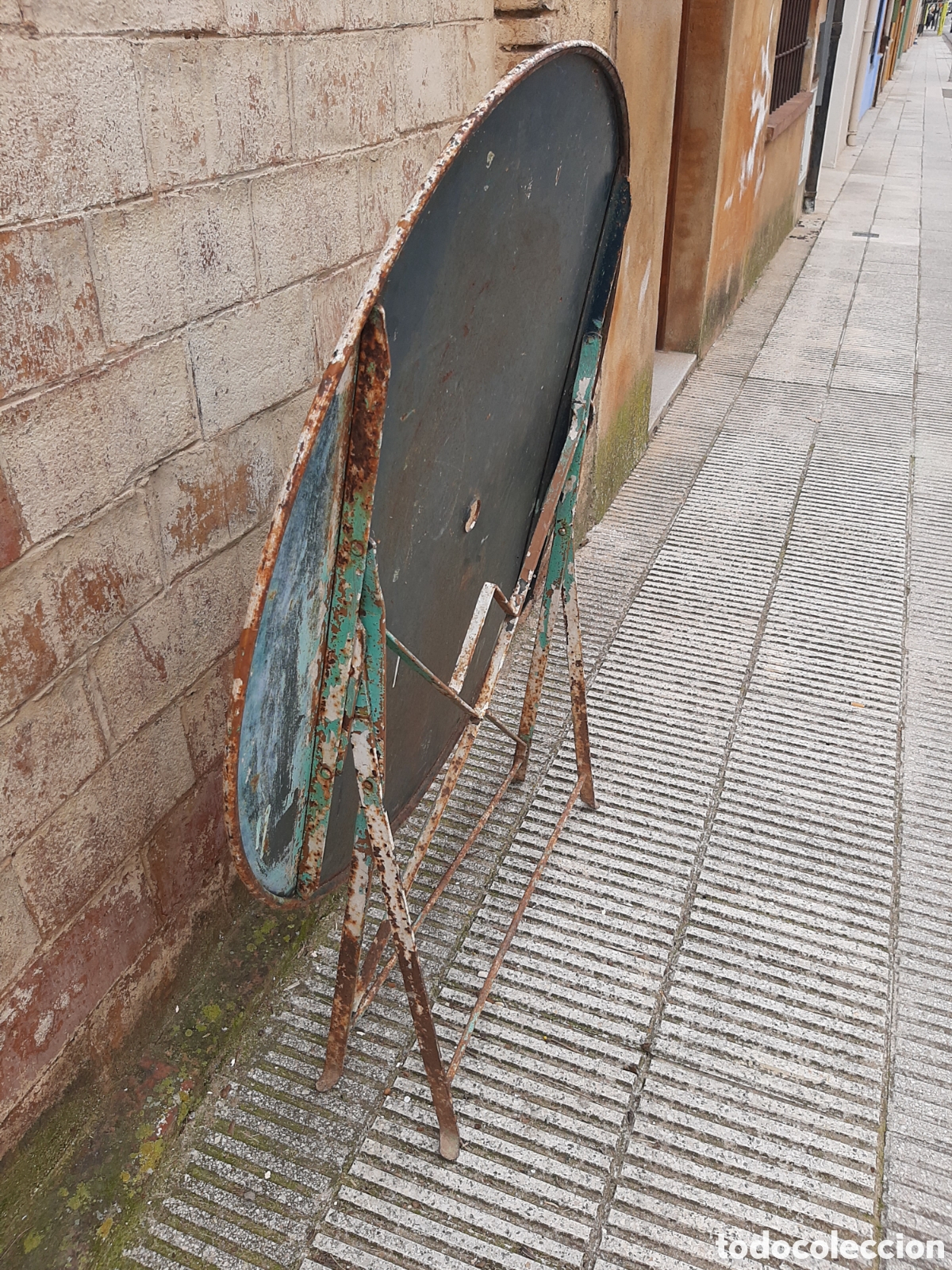 Antig&uuml;edades: Mesa abatible francesa de jardin - Foto 7