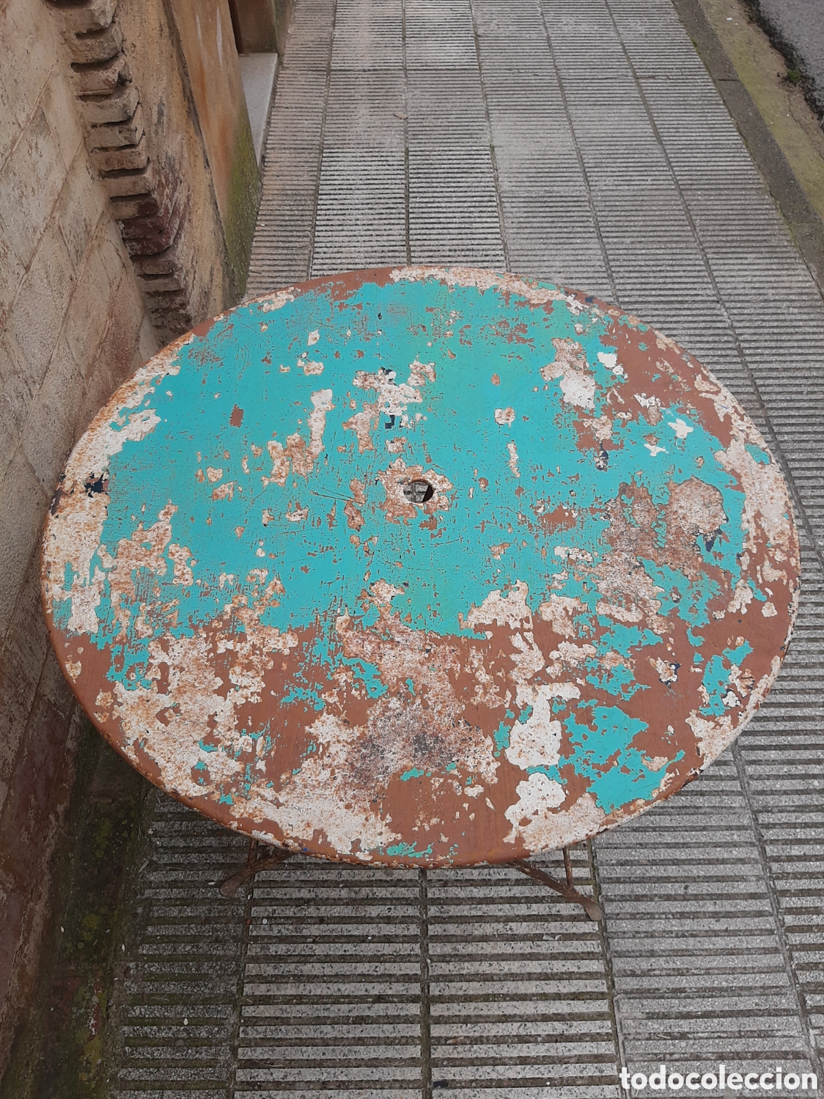 Antig&uuml;edades: Mesa abatible francesa de jardin - Foto 9