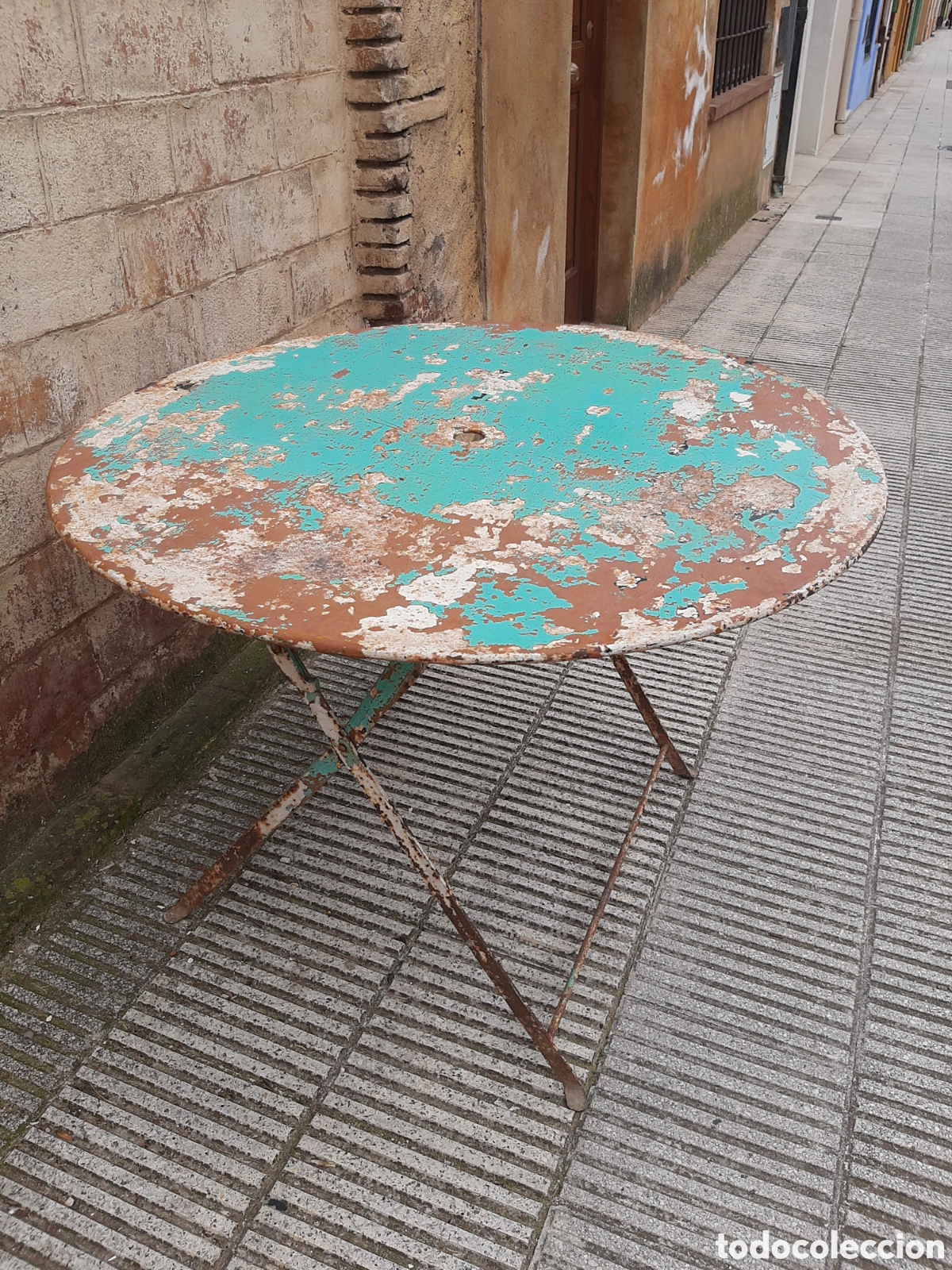 Antig&uuml;edades: Mesa abatible francesa de jardin - Foto 10
