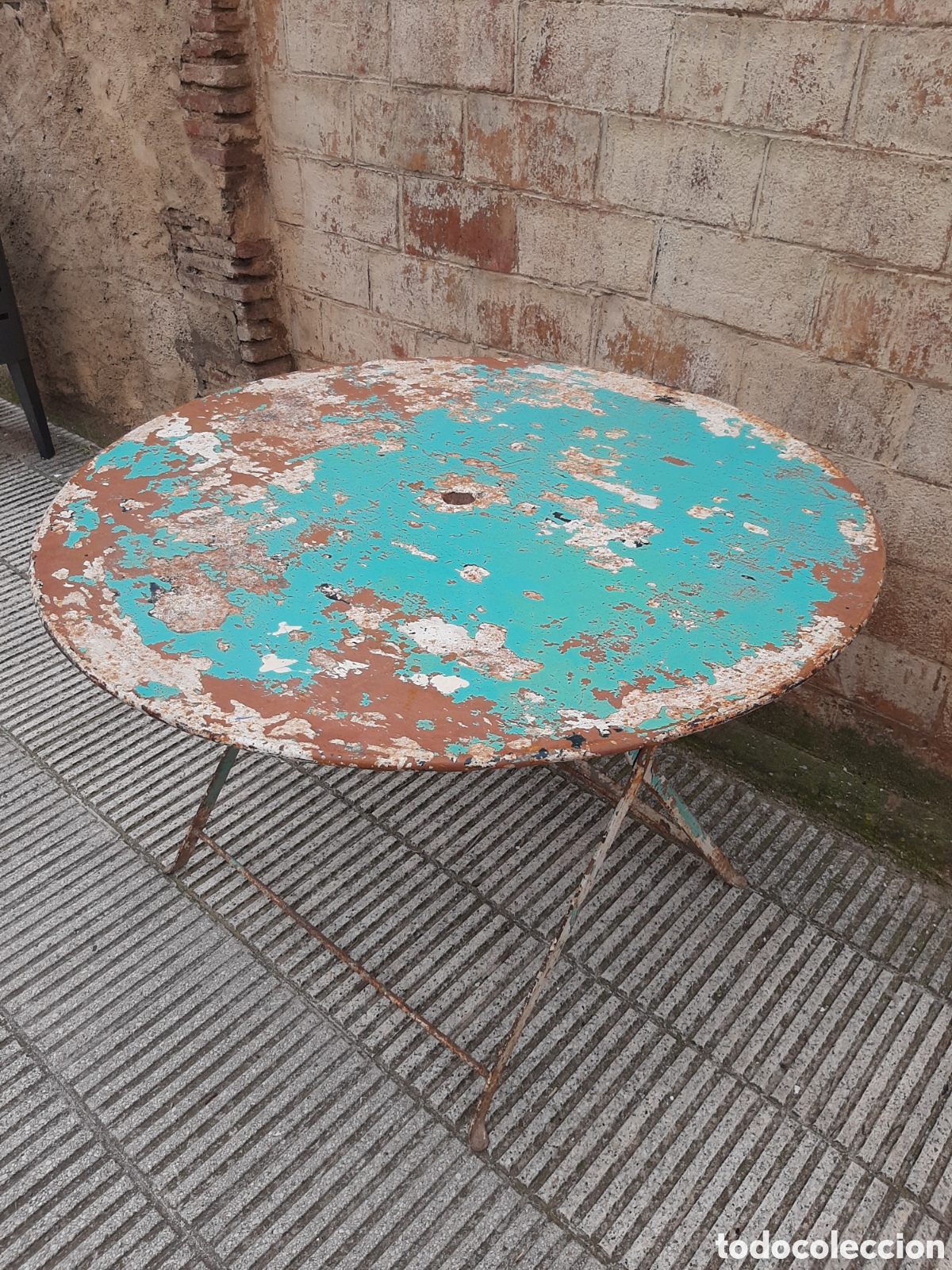 Antig&uuml;edades: Mesa abatible francesa de jardin - Foto 11