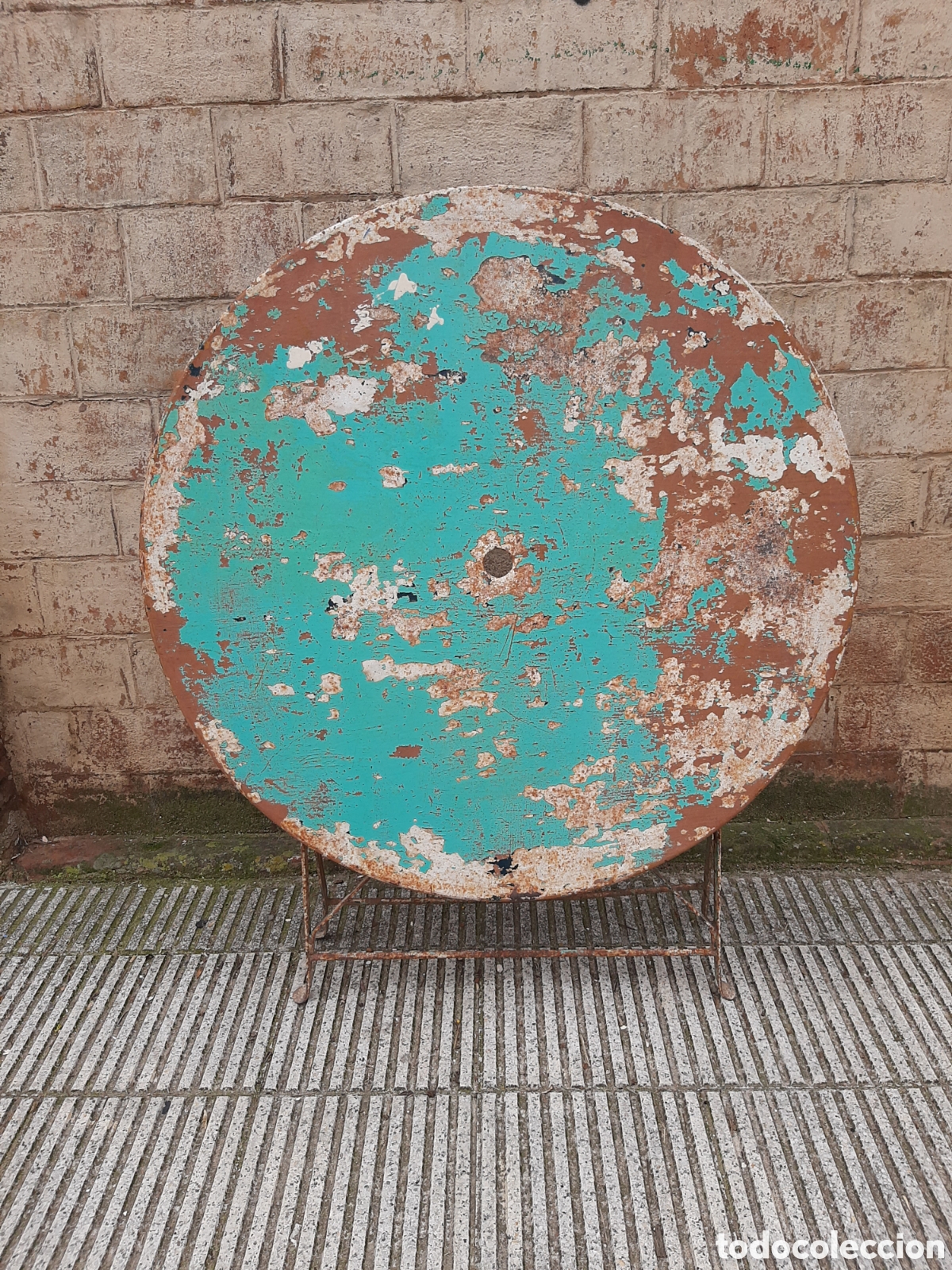 Antig&uuml;edades: Mesa abatible francesa de jardin - Foto 1