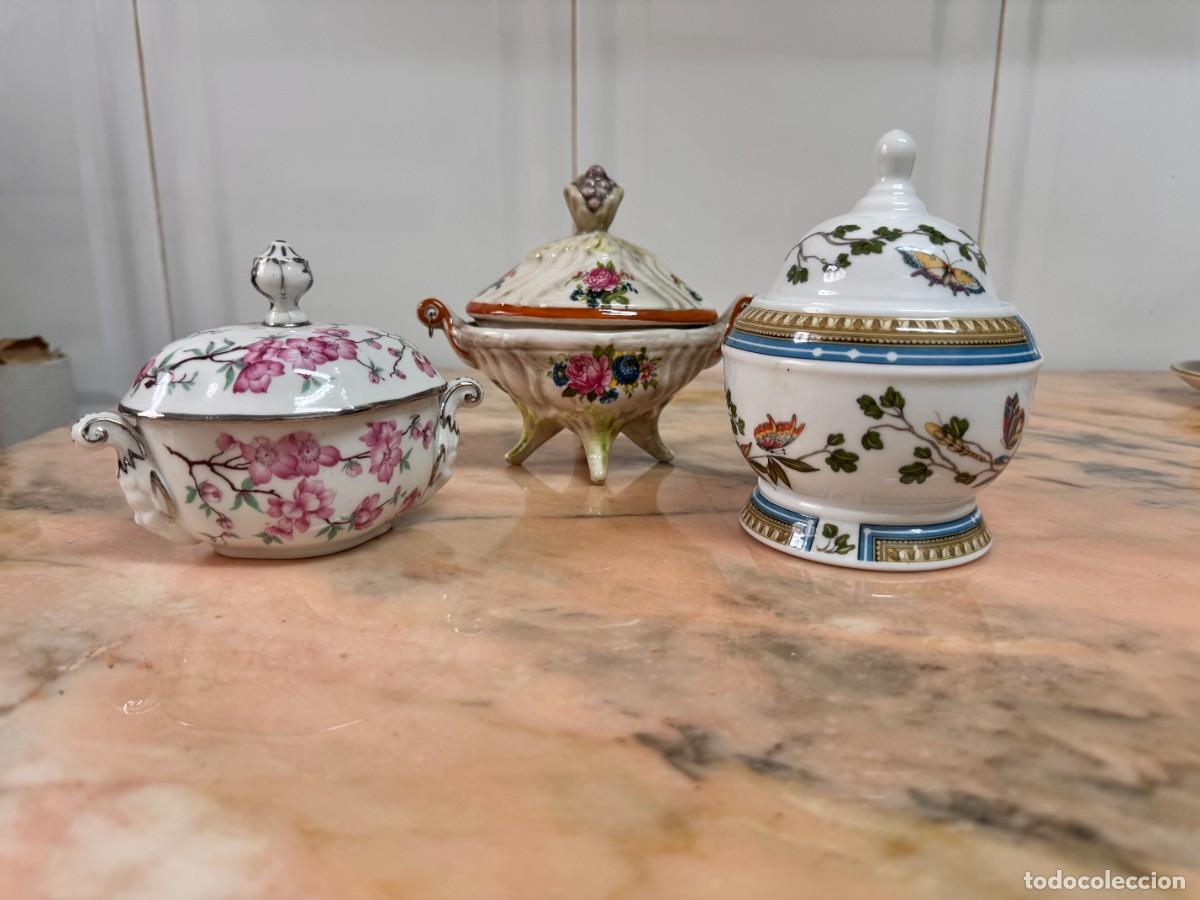 Antig&uuml;edades: Lote 3 Azucareros Porcelana Vintage (1Capodimonti)