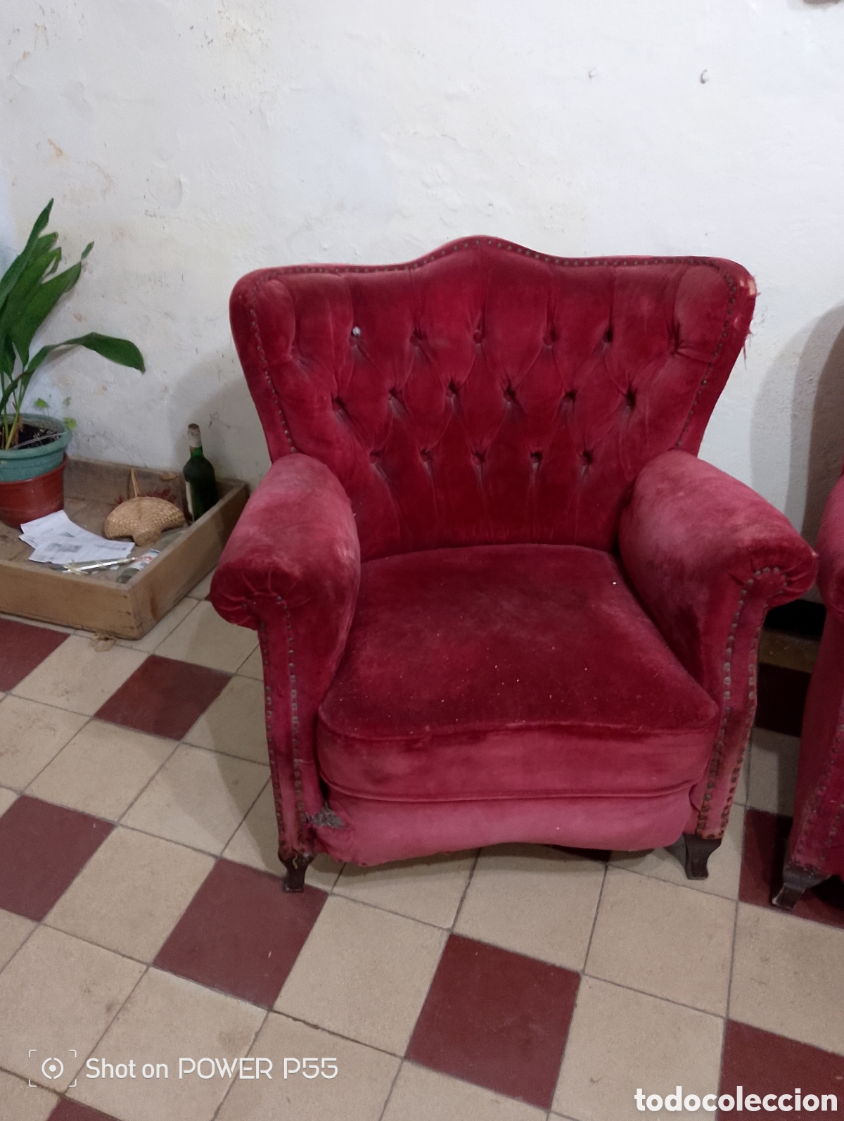 Antig&uuml;edades: Juego de sof&aacute; de terciopelo - Foto 3