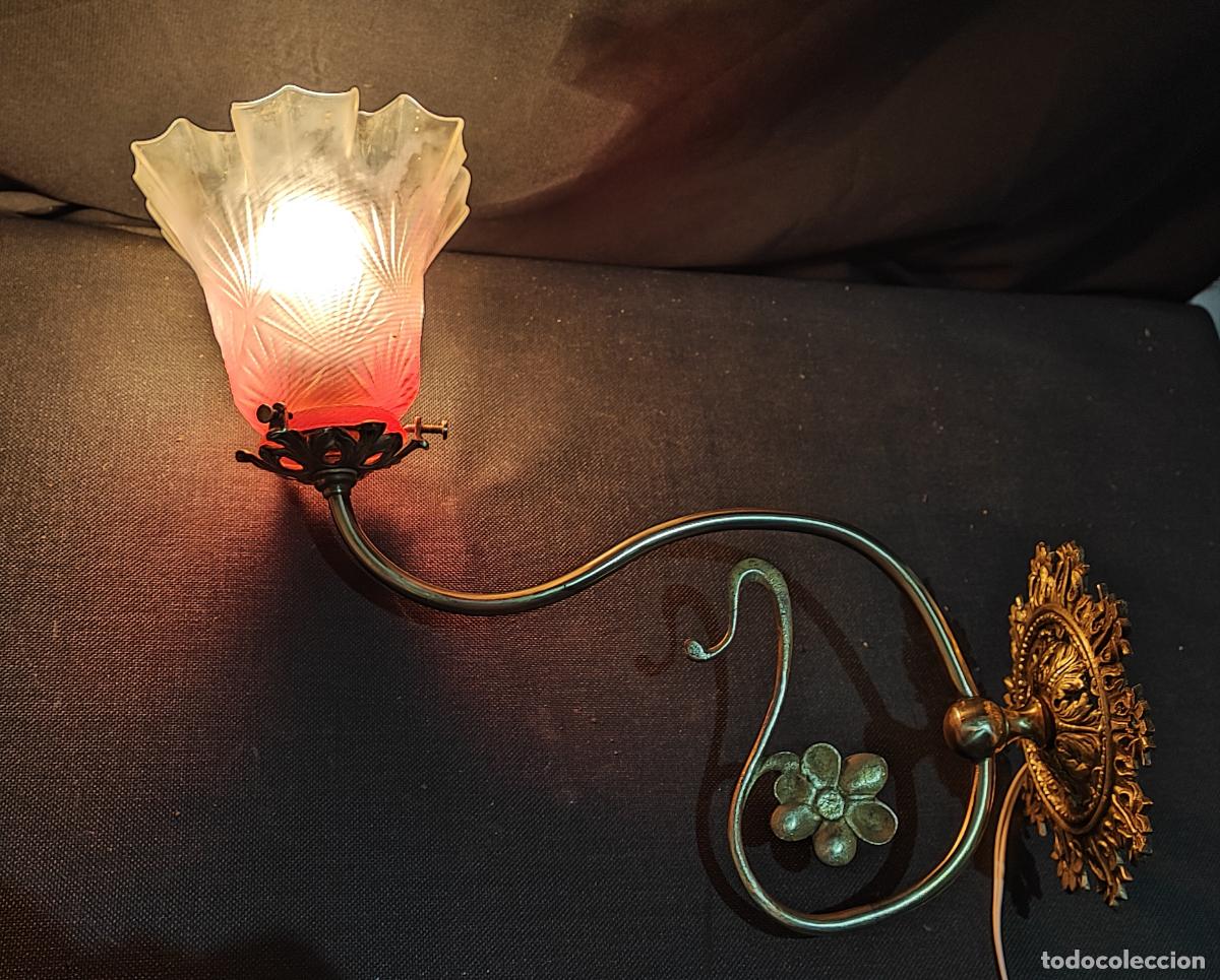 Antig&uuml;edades: EXCELENTE APLIQUE MODERNISTA DE PARED - Foto 6