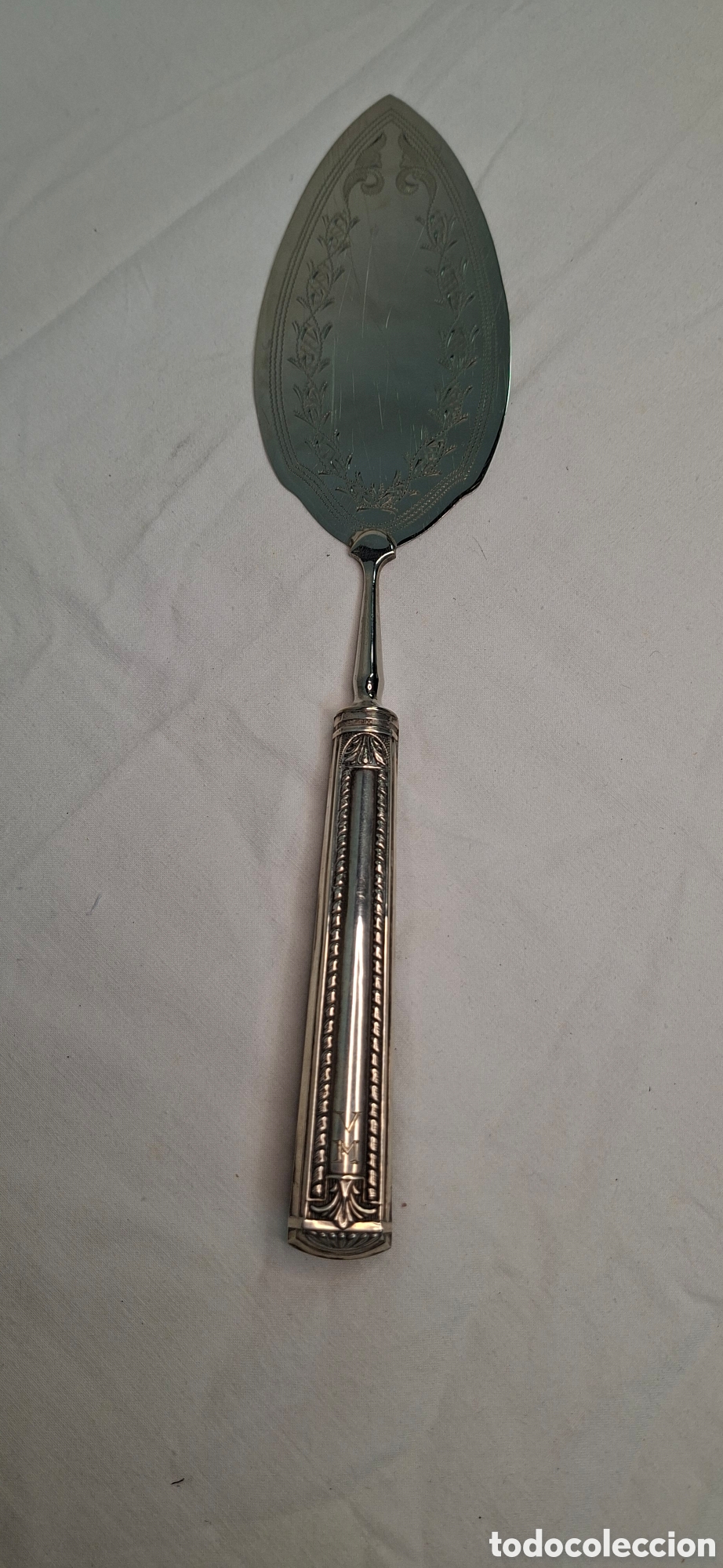 Antig&uuml;edades: Pala para servir con mango de plata - Foto 3