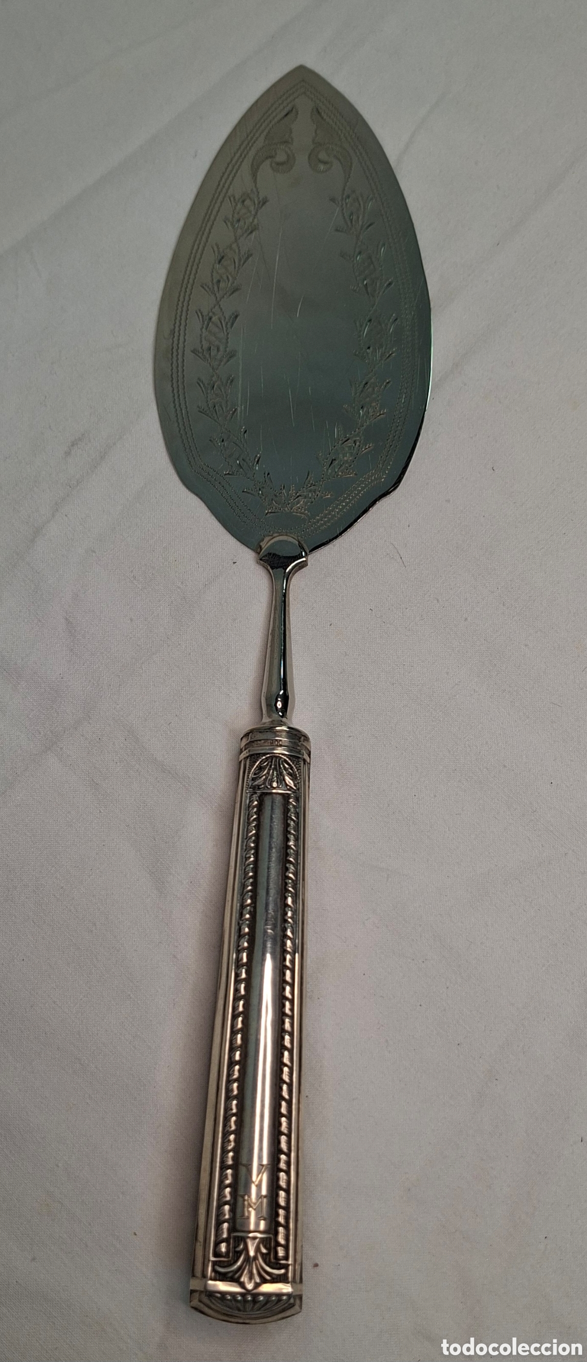 Antig&uuml;edades: Pala para servir con mango de plata - Foto 4