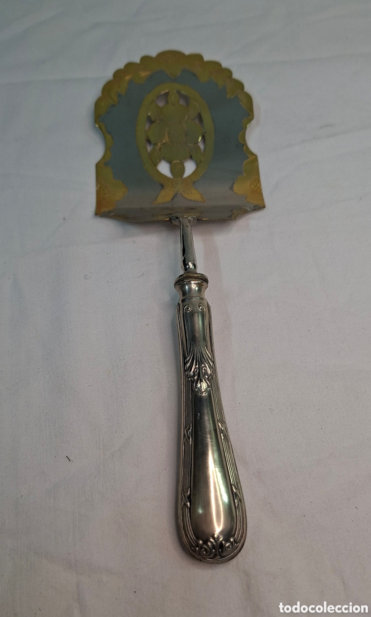 Antig&uuml;edades: Pala para servir con mango de plata - Foto 3