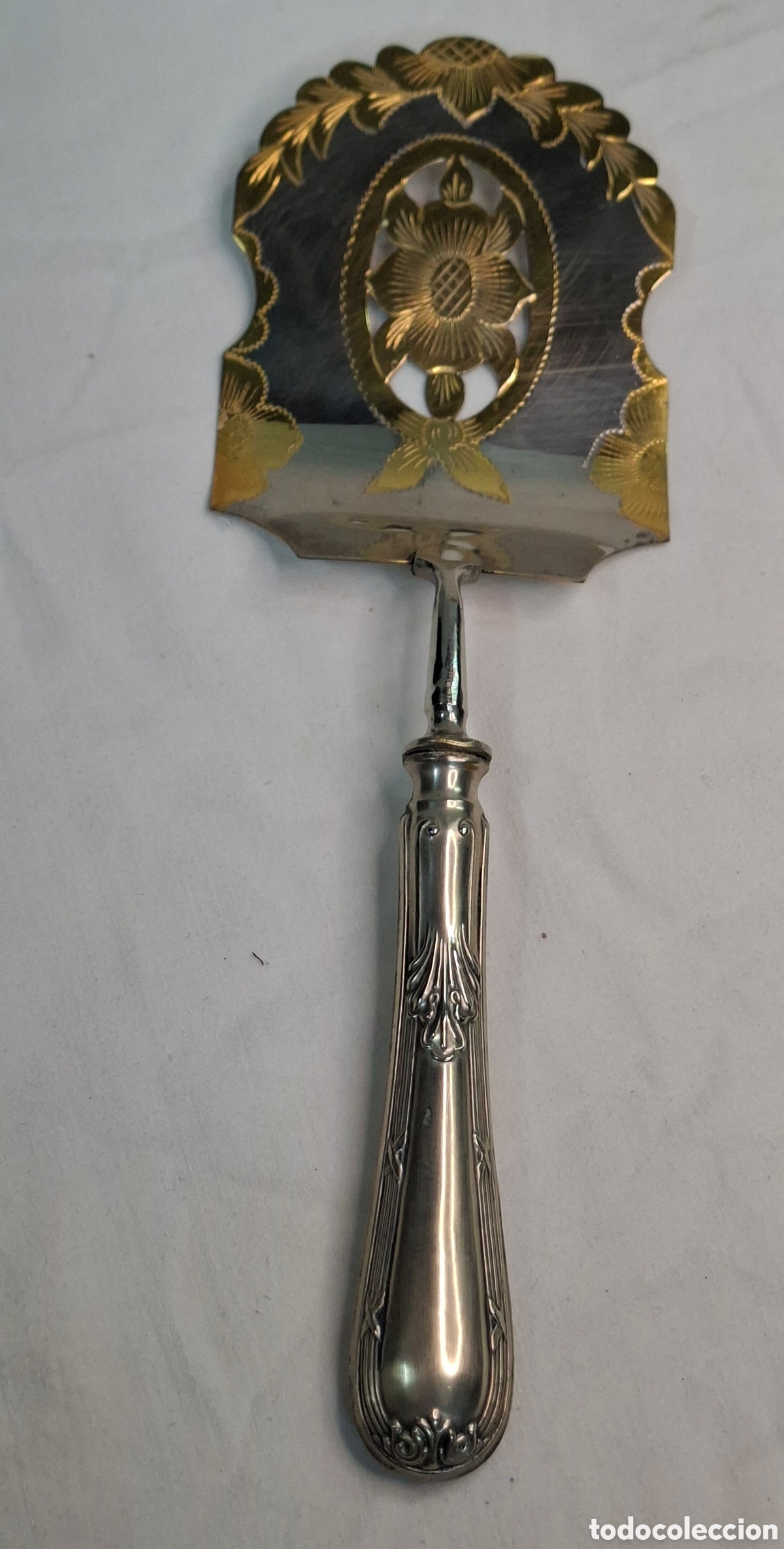 Antig&uuml;edades: Pala para servir con mango de plata - Foto 9