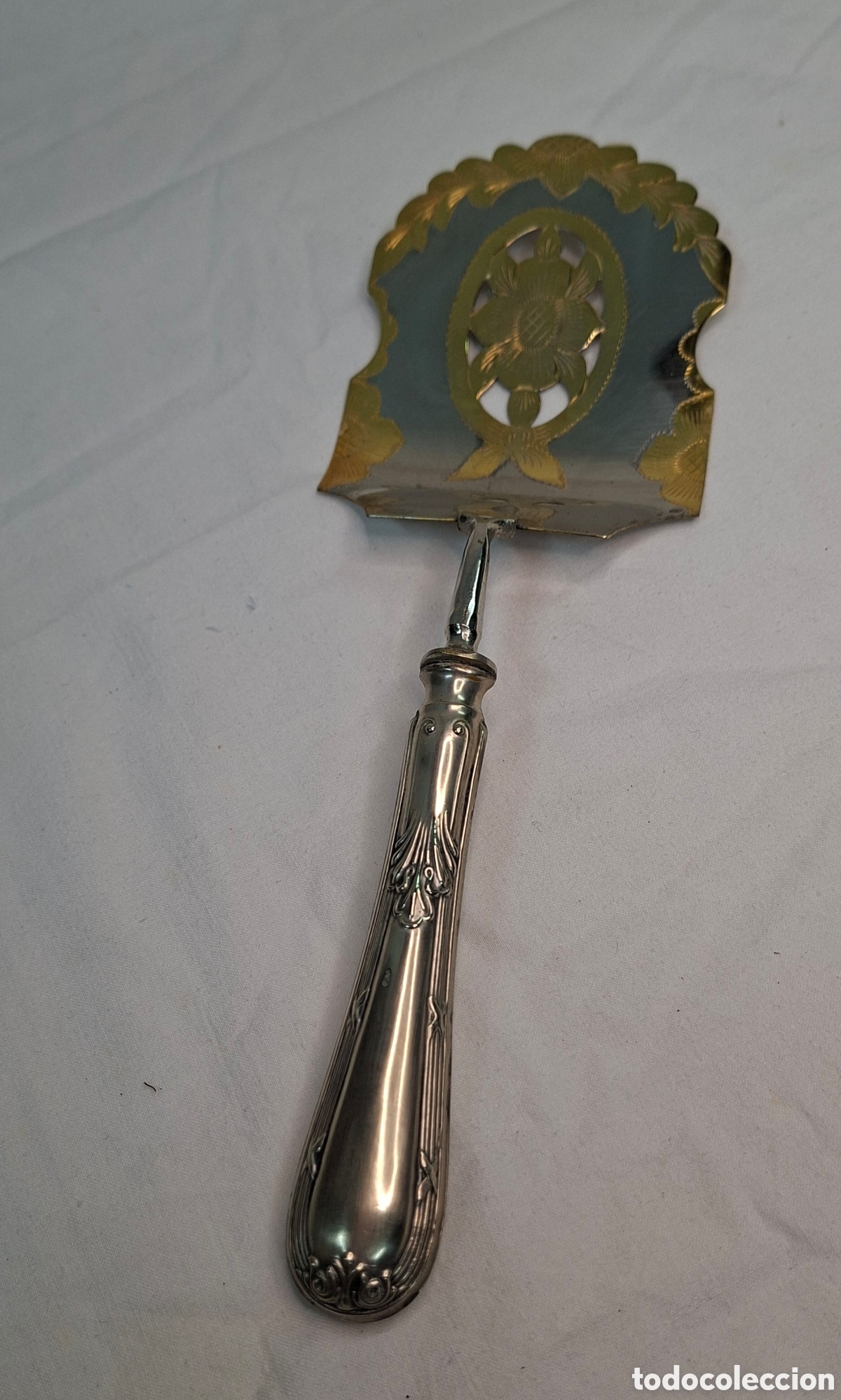 Antig&uuml;edades: Pala para servir con mango de plata - Foto 2