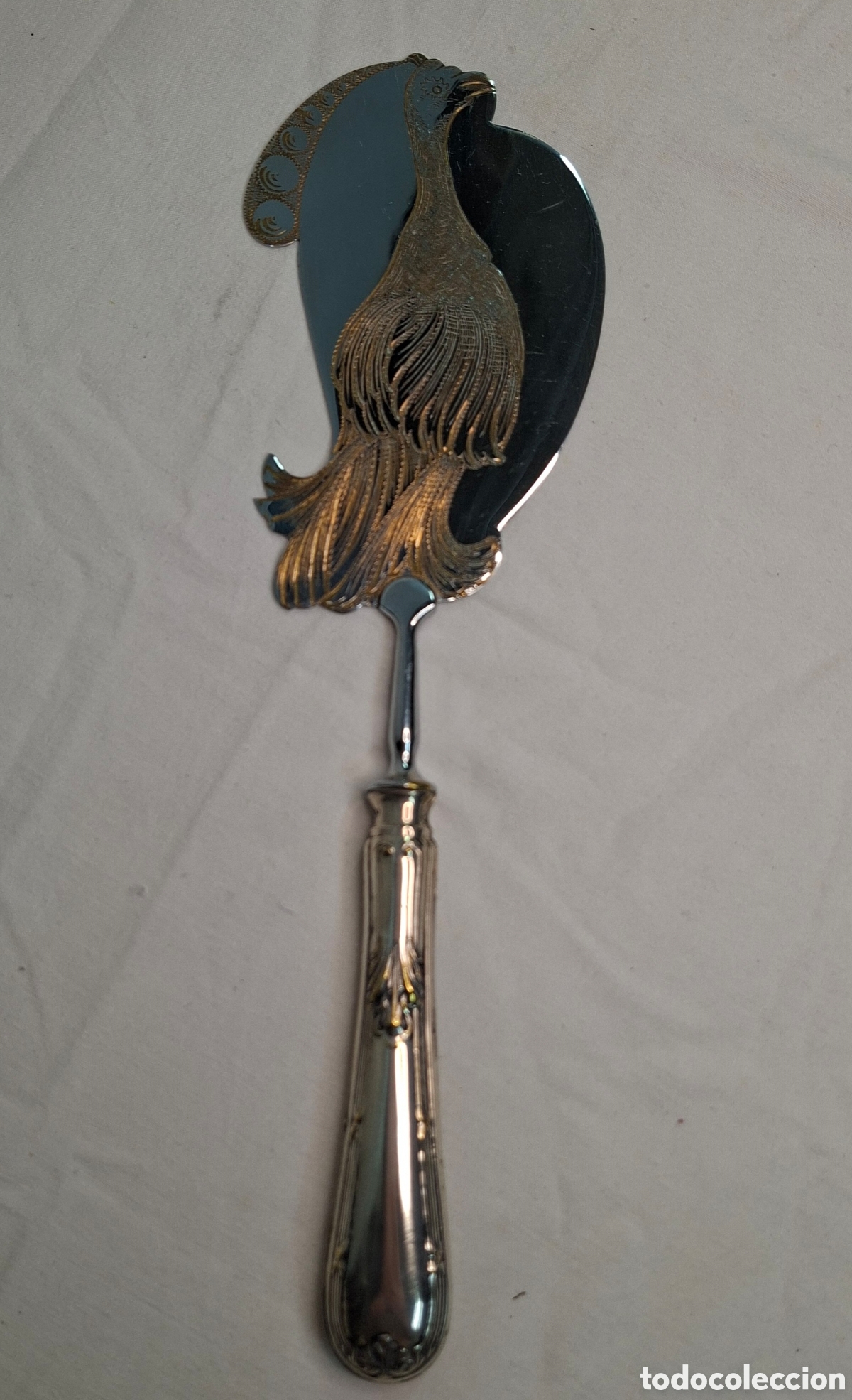 Antig&uuml;edades: Pala para servir con mango de plata - Foto 1