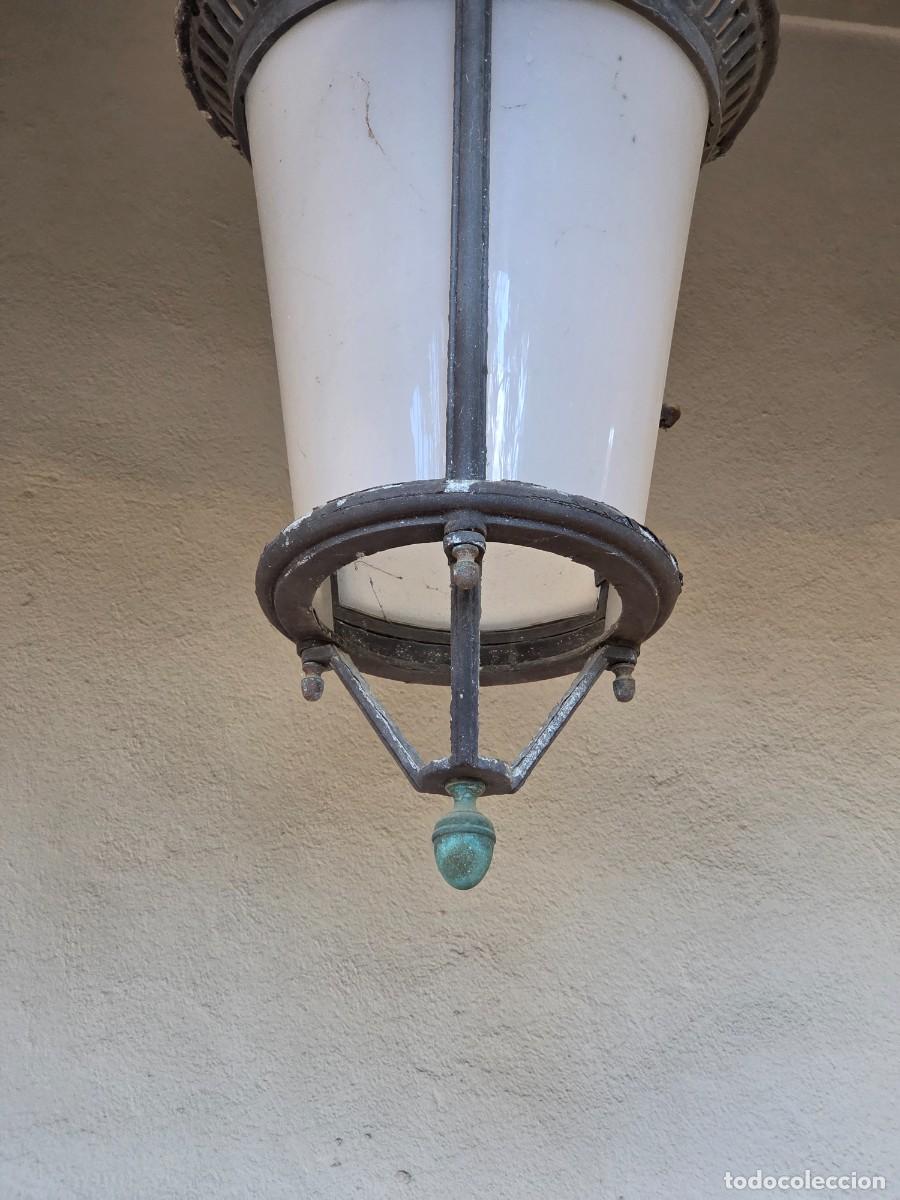 Antig&uuml;edades: Farol, Lampara de Techo - Aluminio - con Puerta - Foto 3