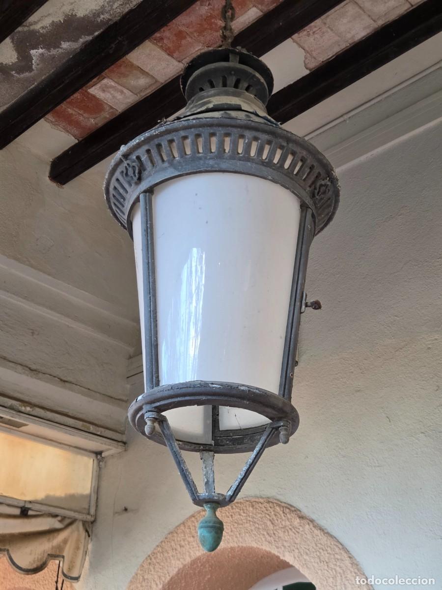 Antig&uuml;edades: Farol, Lampara de Techo - Aluminio - con Puerta - Foto 5