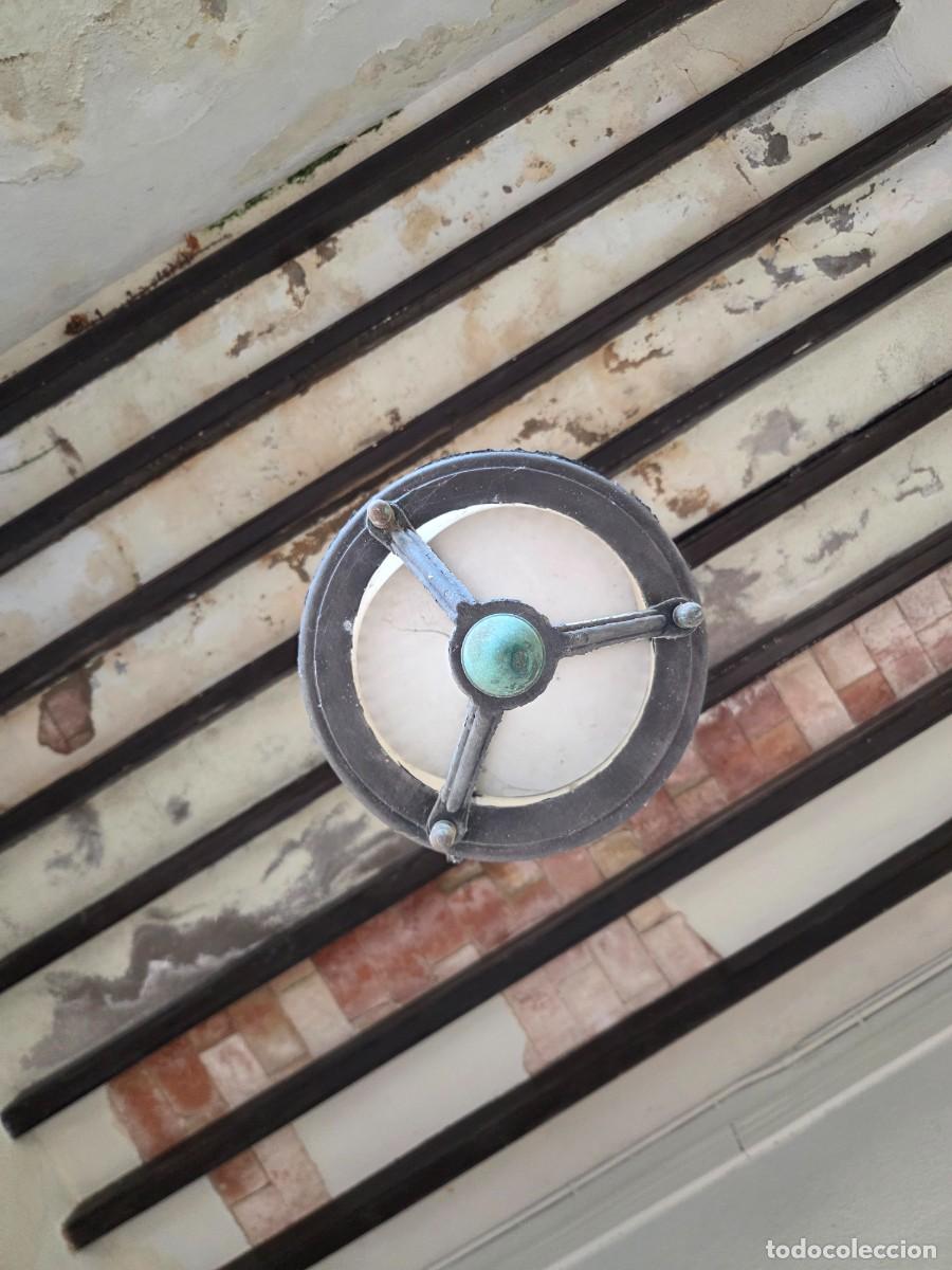 Antig&uuml;edades: Farol, Lampara de Techo - Aluminio - con Puerta - Foto 6