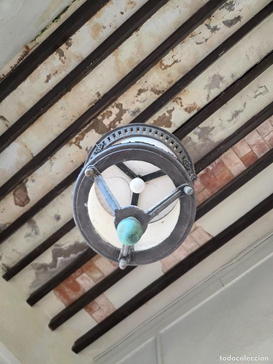Antig&uuml;edades: Farol, Lampara de Techo - Aluminio - con Puerta - Foto 7