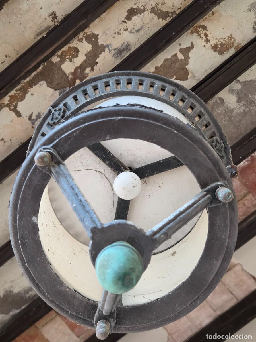 Antig&uuml;edades: Farol, Lampara de Techo - Aluminio - con Puerta - Foto 8