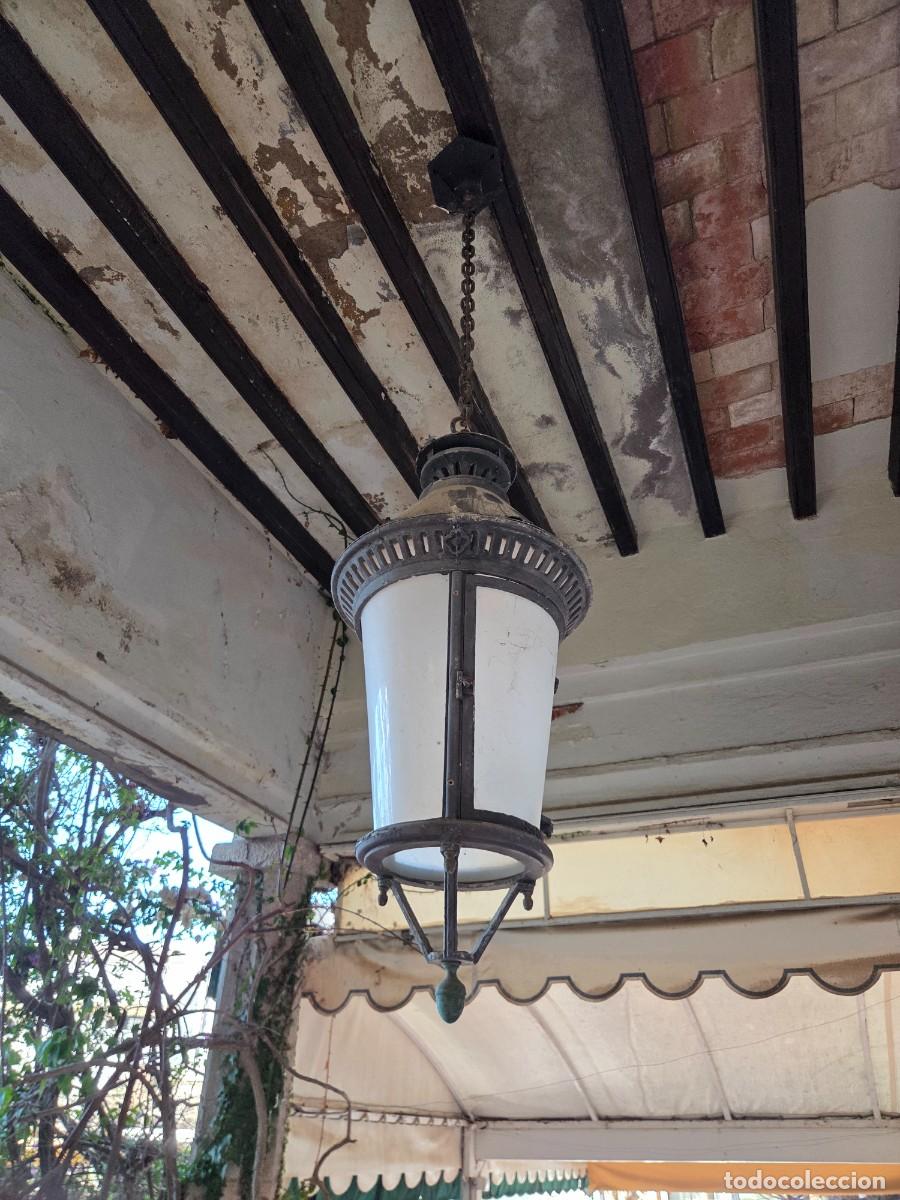 Antig&uuml;edades: Farol, Lampara de Techo - Aluminio - con Puerta - Foto 9