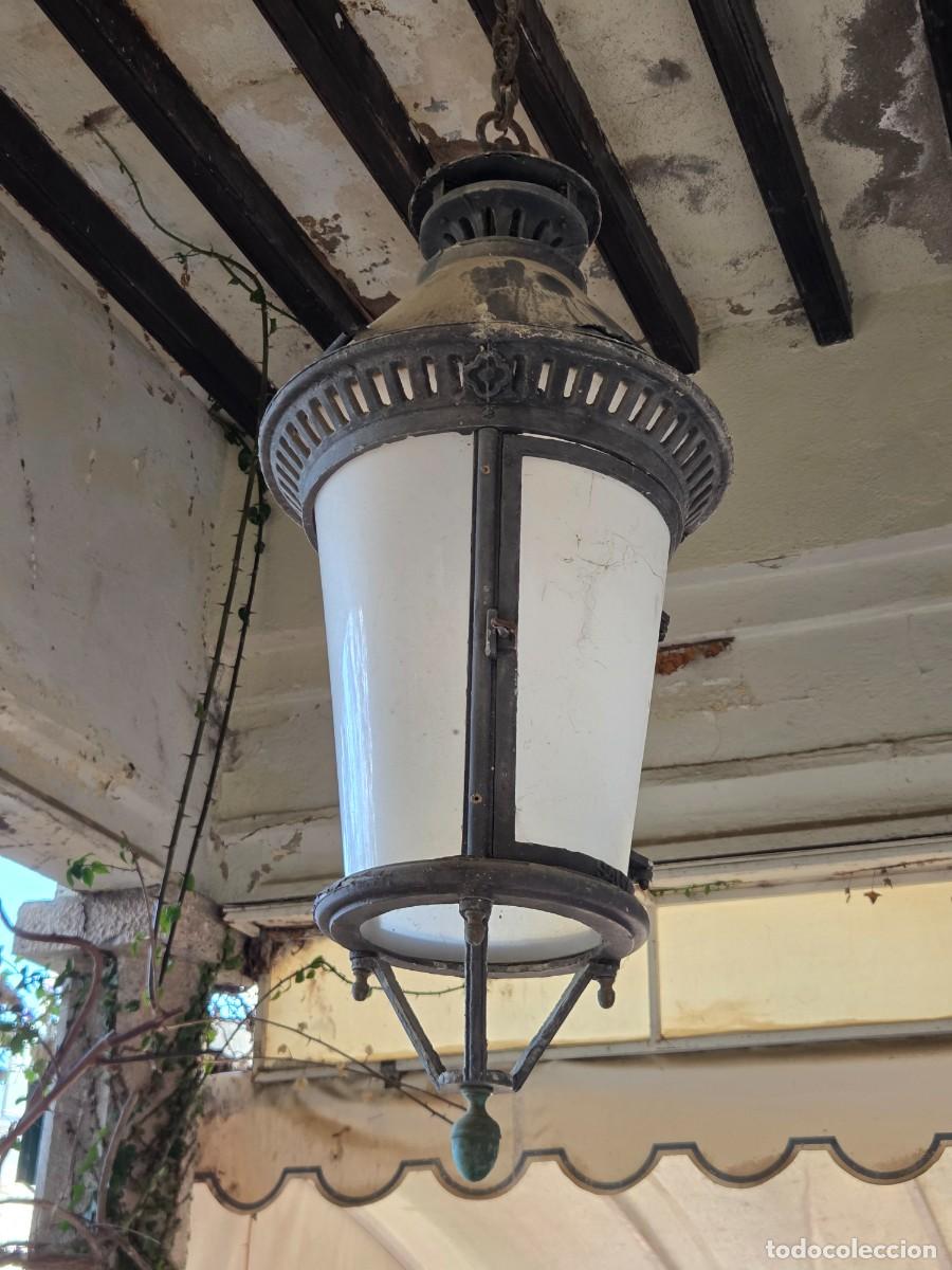 Antig&uuml;edades: Farol, Lampara de Techo - Aluminio - con Puerta - Foto 10