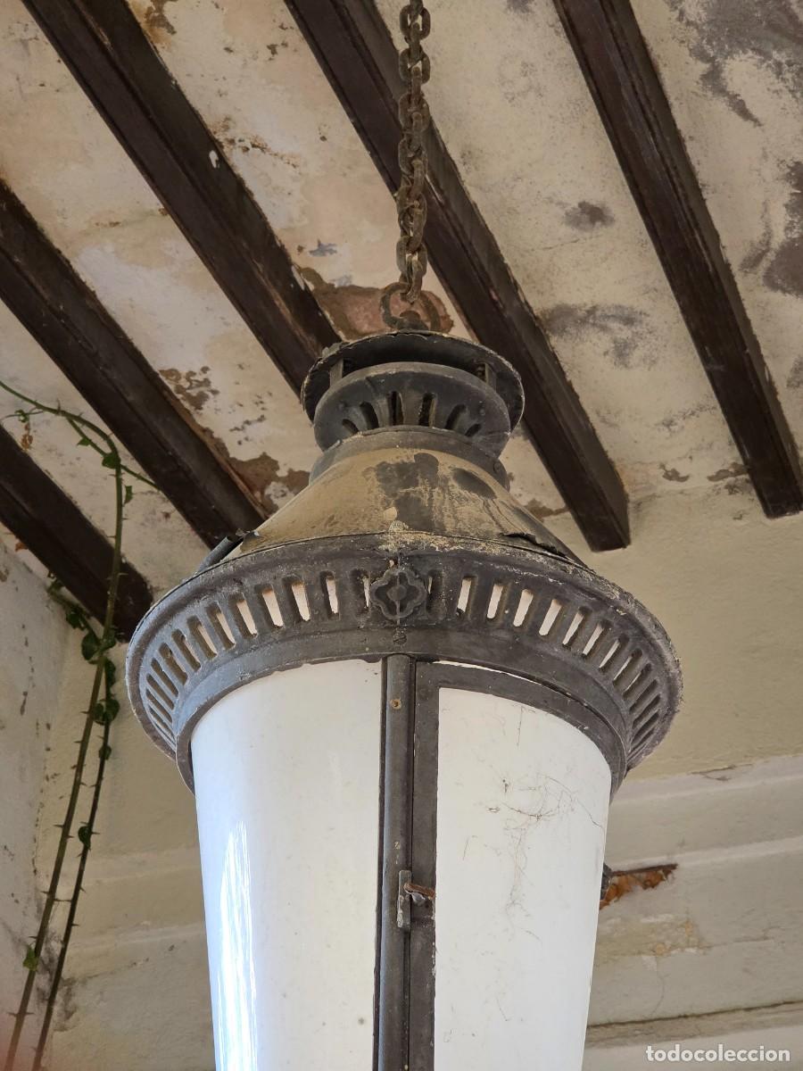 Antig&uuml;edades: Farol, Lampara de Techo - Aluminio - con Puerta - Foto 11