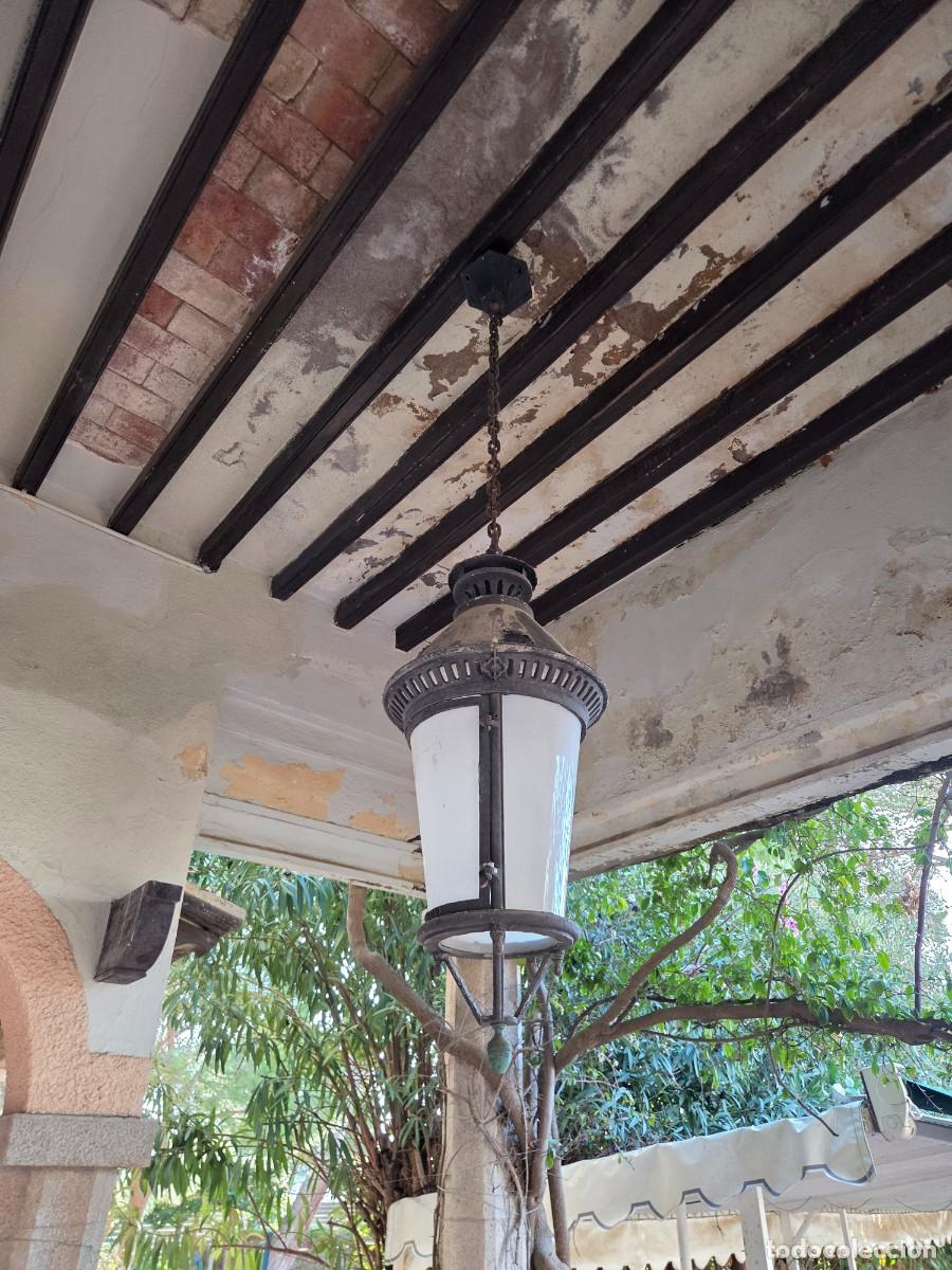 Antig&uuml;edades: Farol, Lampara de Techo - Aluminio - con Puerta - Foto 14
