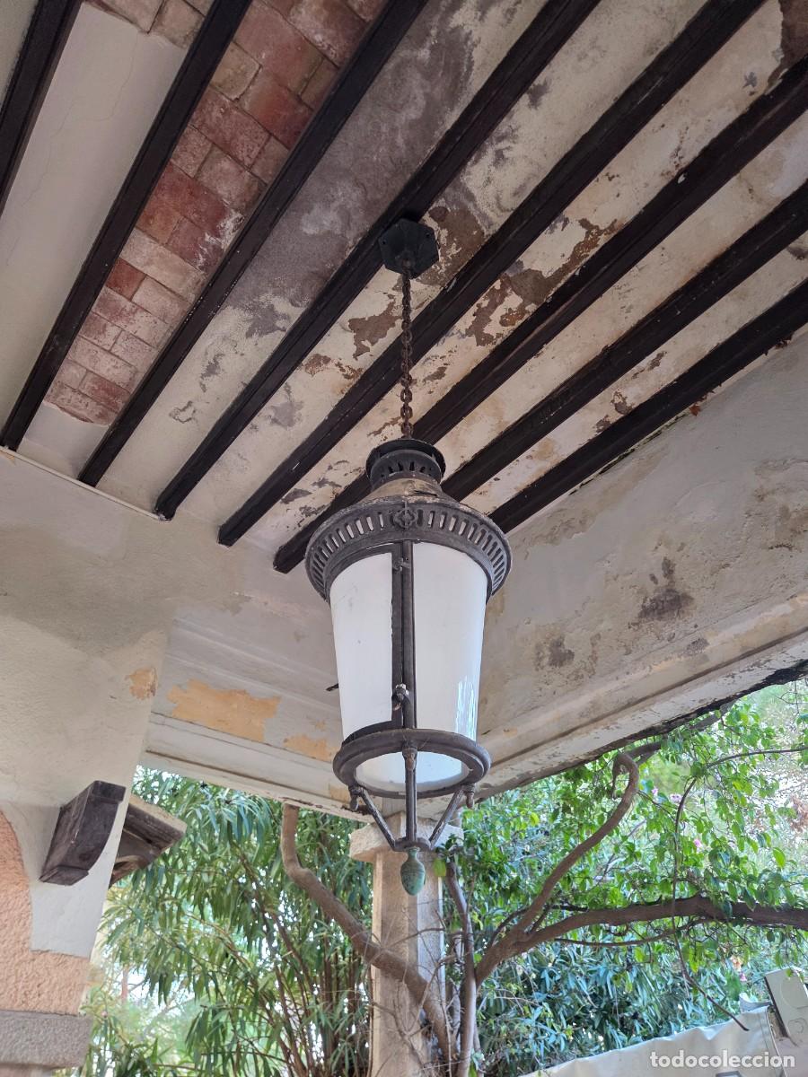 Antig&uuml;edades: Farol, Lampara de Techo - Aluminio - con Puerta - Foto 15