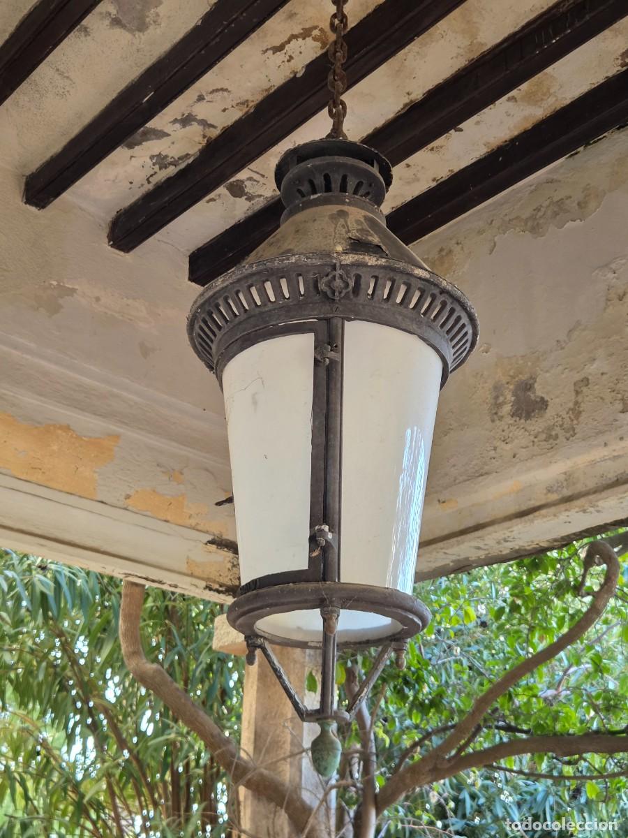 Antig&uuml;edades: Farol, Lampara de Techo - Aluminio - con Puerta - Foto 16