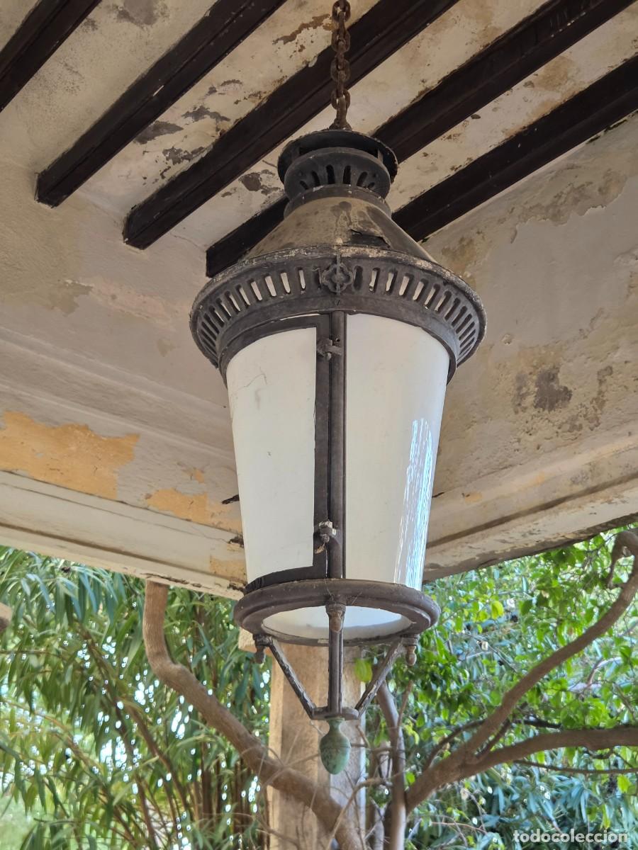 Antig&uuml;edades: Farol, Lampara de Techo - Aluminio - con Puerta - Foto 18