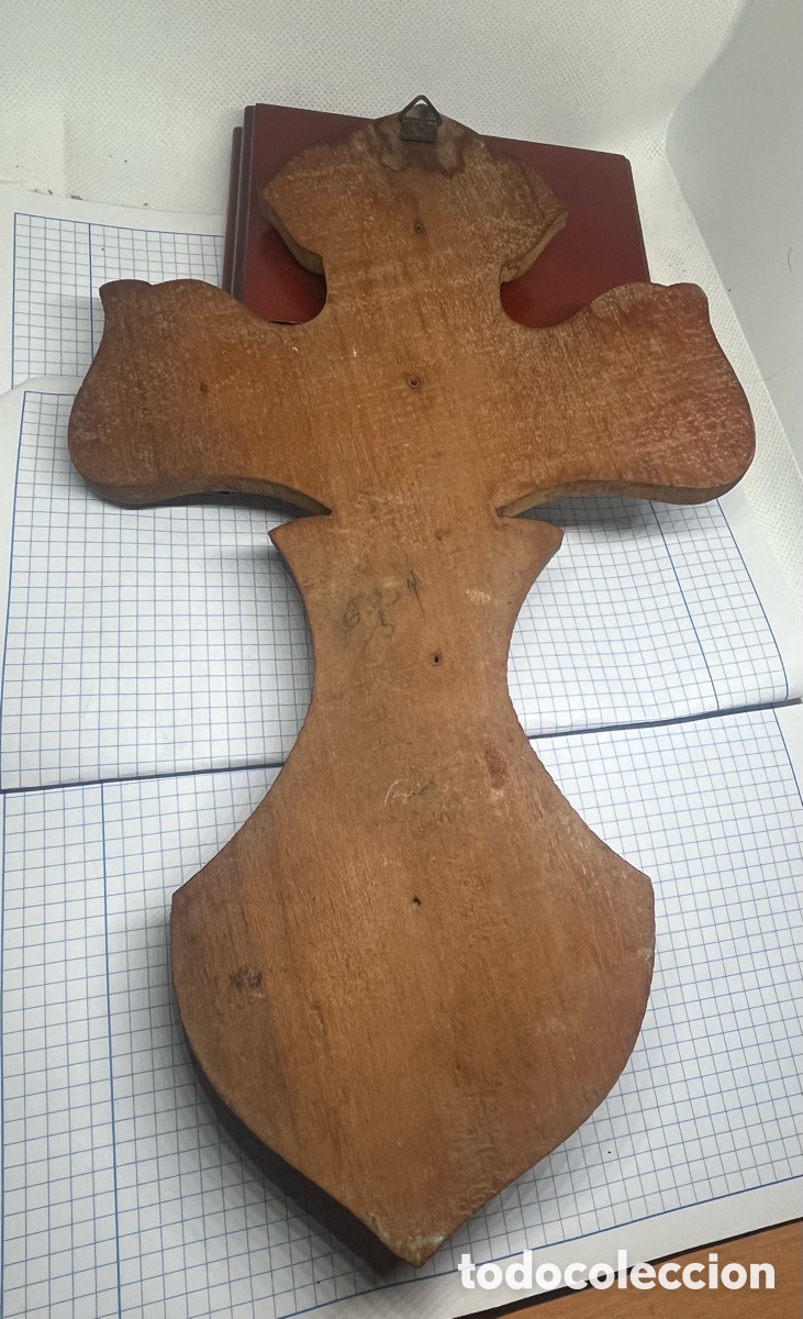 Antig&uuml;edades: ANTIGUA BENDITERA MADERA Y METALES - Foto 13